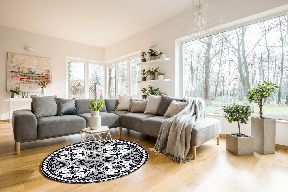 דגם פסיפס PVC שטיח עגול