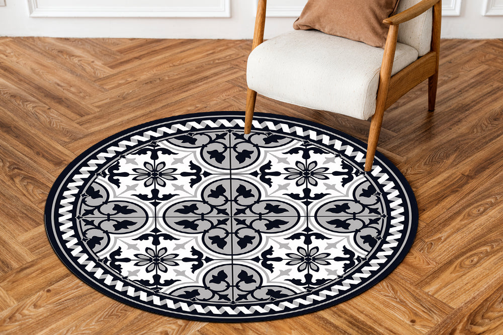 דגם פסיפס PVC שטיח עגול