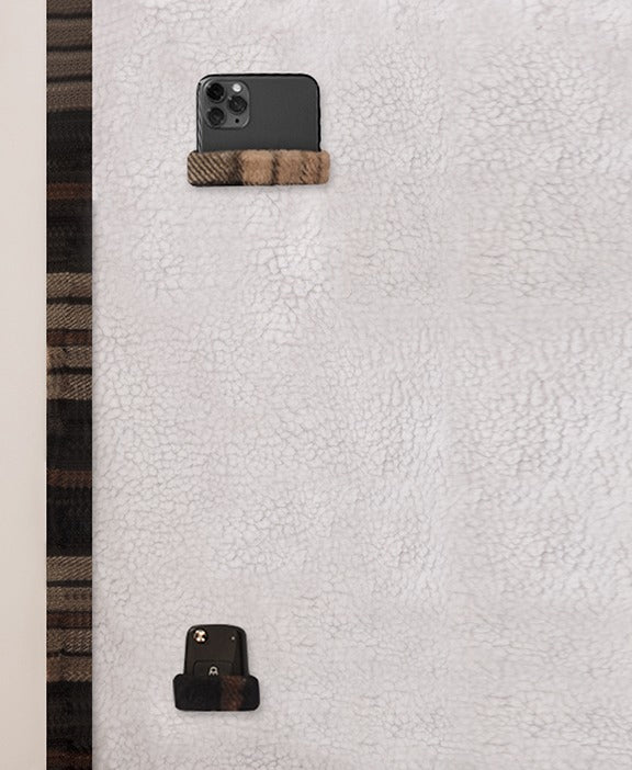 ג'קט פליז משובץ לגבר