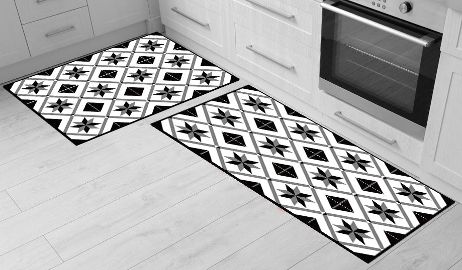 דגם שושנת רוחות PVC שטיח