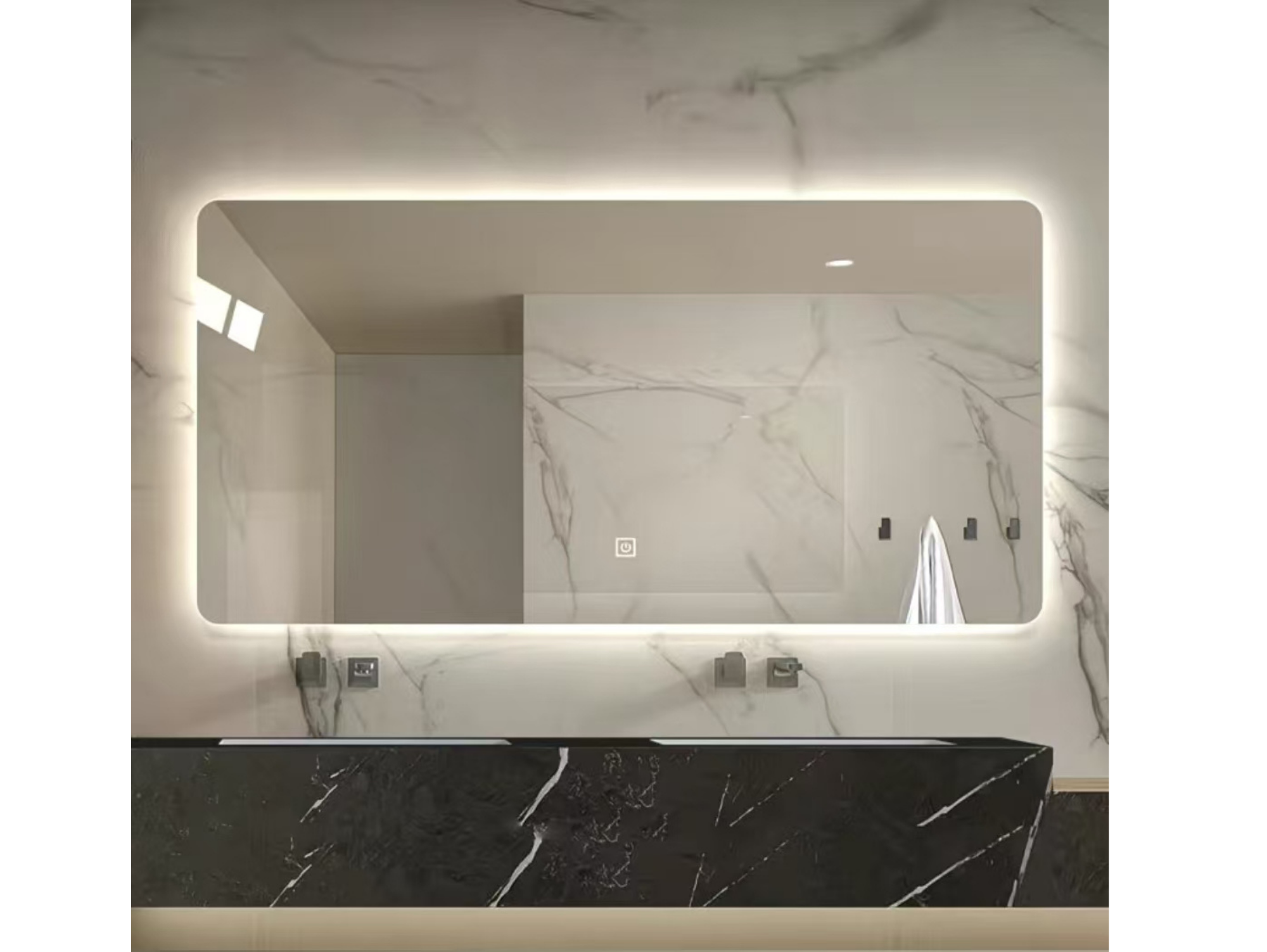 מראת לד קיר מלבנית דגם "VELO"