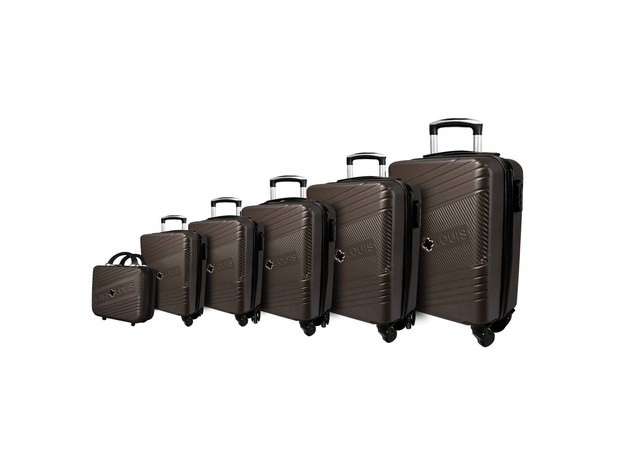 סט 6 מזוודות - חום לואיס
