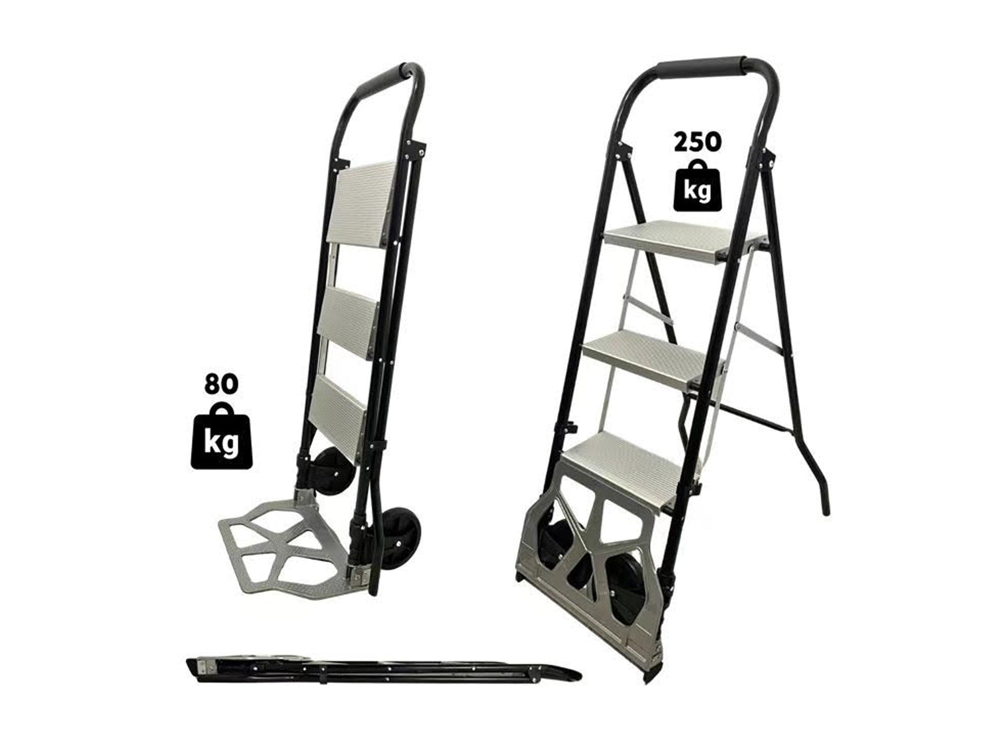 עגלת משא משולבת סולם-  נשיאה עד 80-250 ק"ג