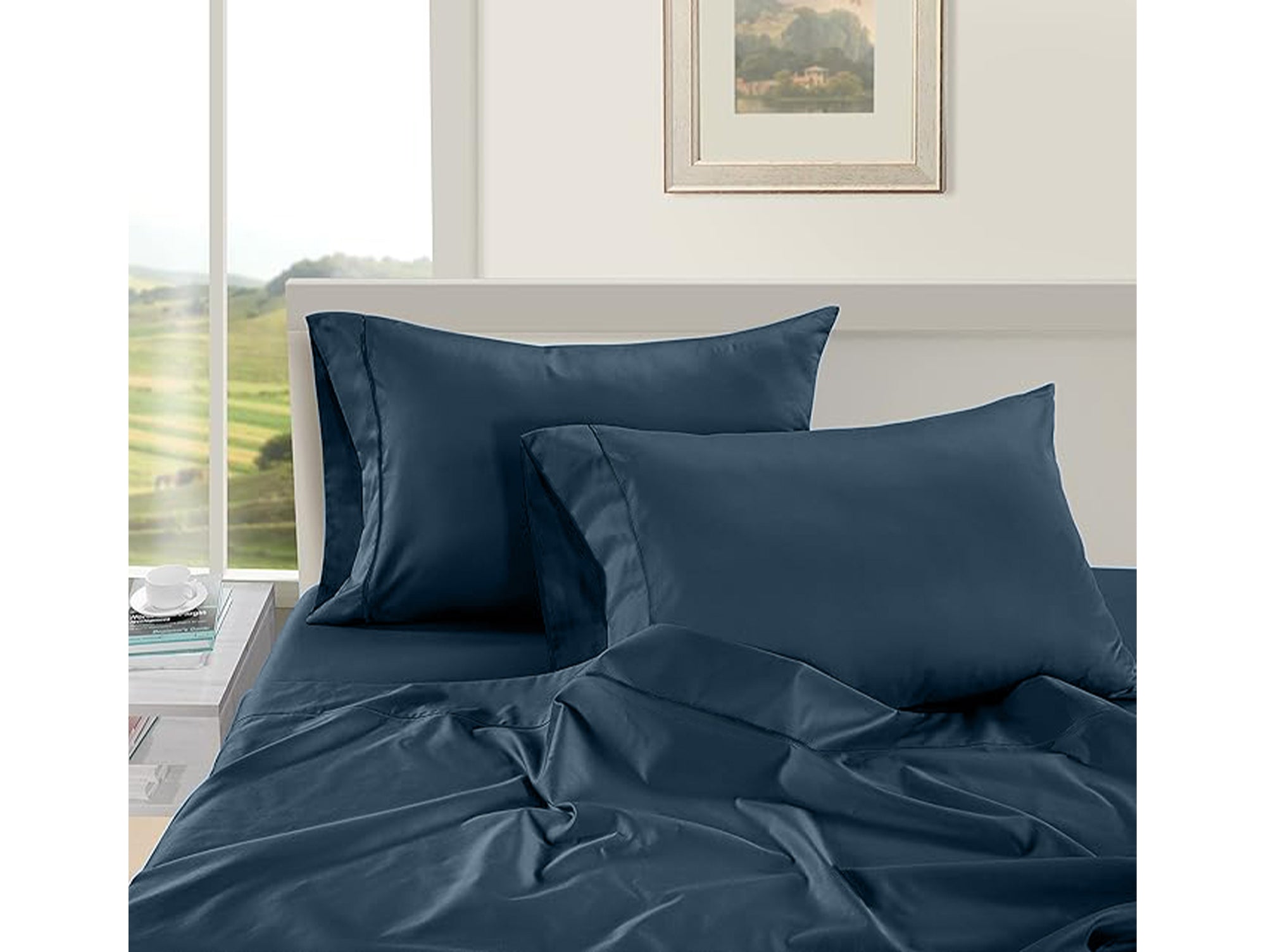 100% כותנה אורגנית כחול נייבי