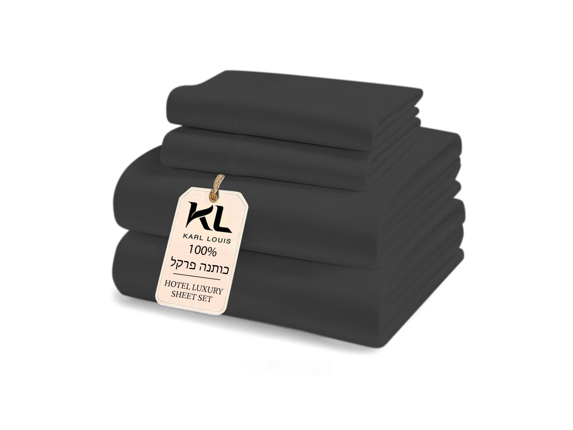 100% כותנה אורגנית אפור גרפיט