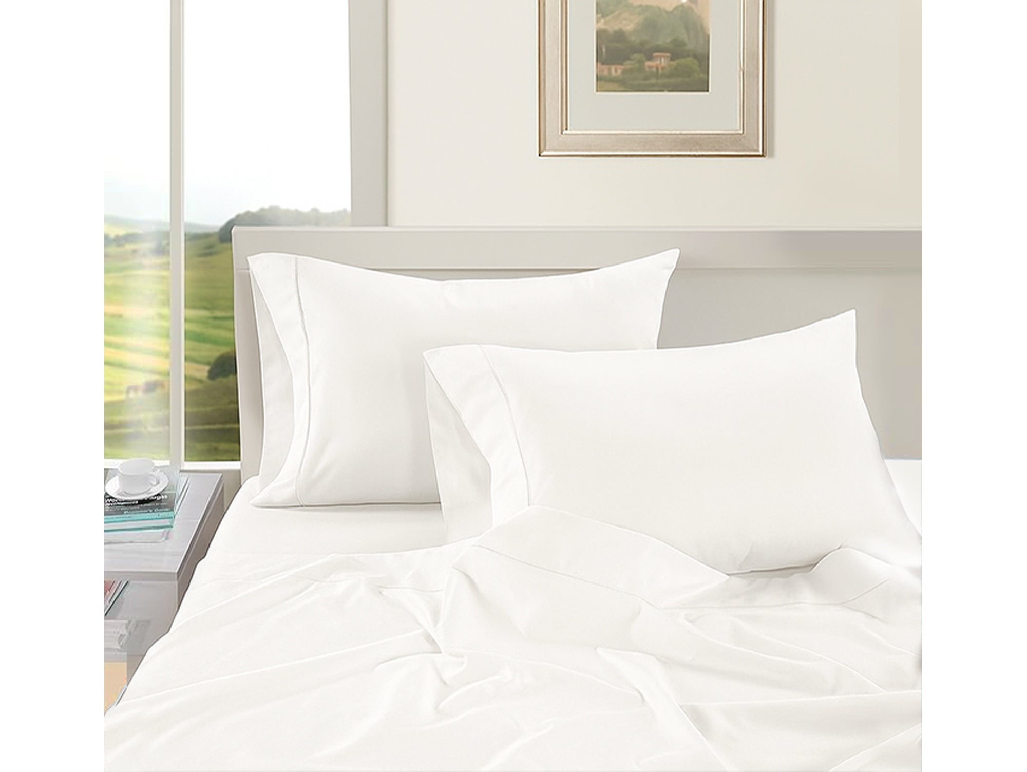 100% כותנה אורגנית לבן