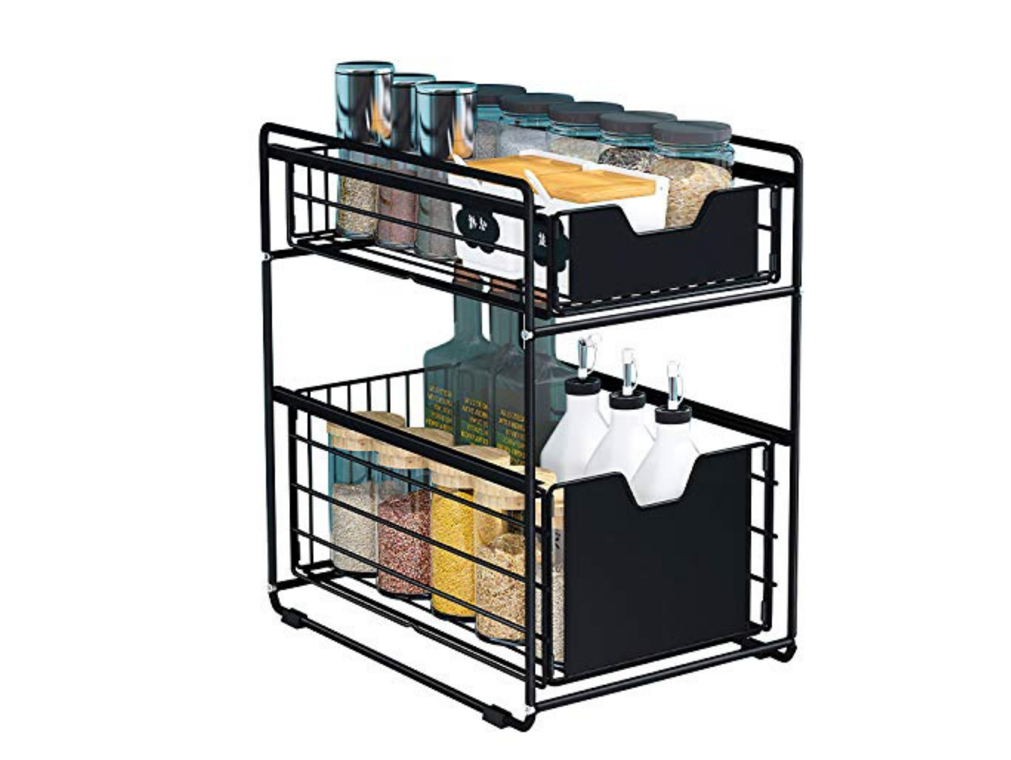 ארגונית אחסון מתחת לכיור שתי קומות