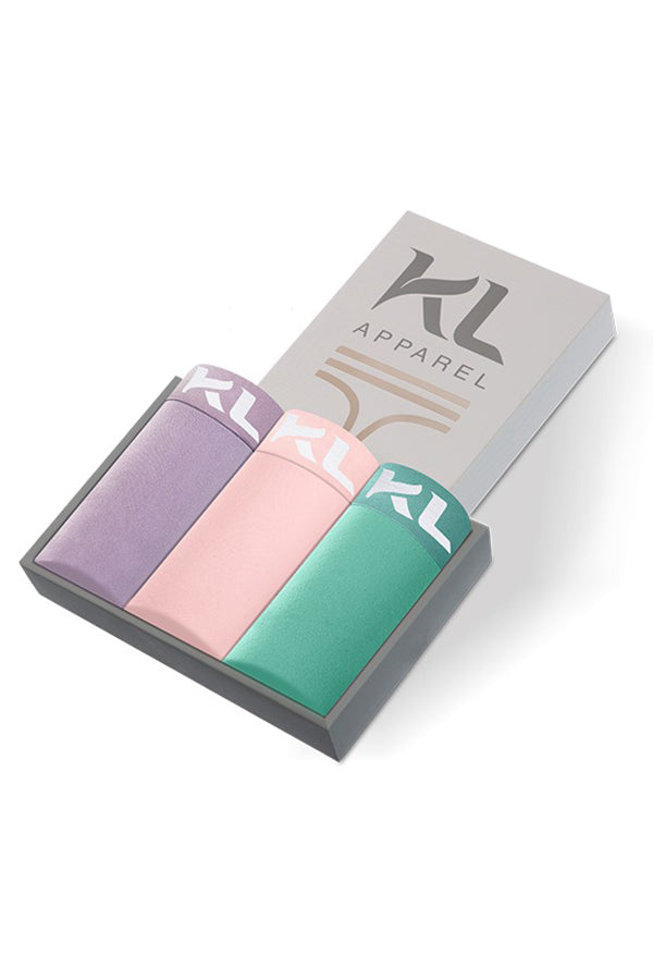 מארז תחתוני נשים - 3 יחידות בגזרת חוטיני - צבע סגול, ורוד וירוק