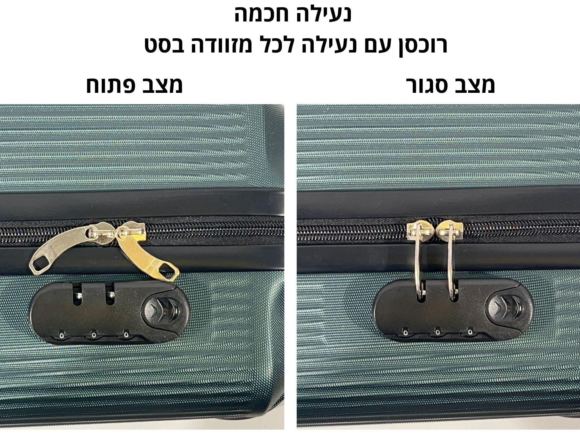 סט 6 מזוודות - כחול רולקס