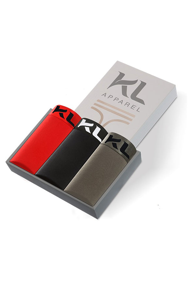 מארז תחתוני נשים - 3 יחידות בגזרת ביקיני - צבע אדום, שחור ואפור