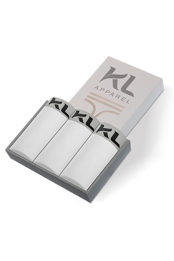 מארז תחתוני נשים - 3 יחידות בגזרה גבוהה - צבע לבן