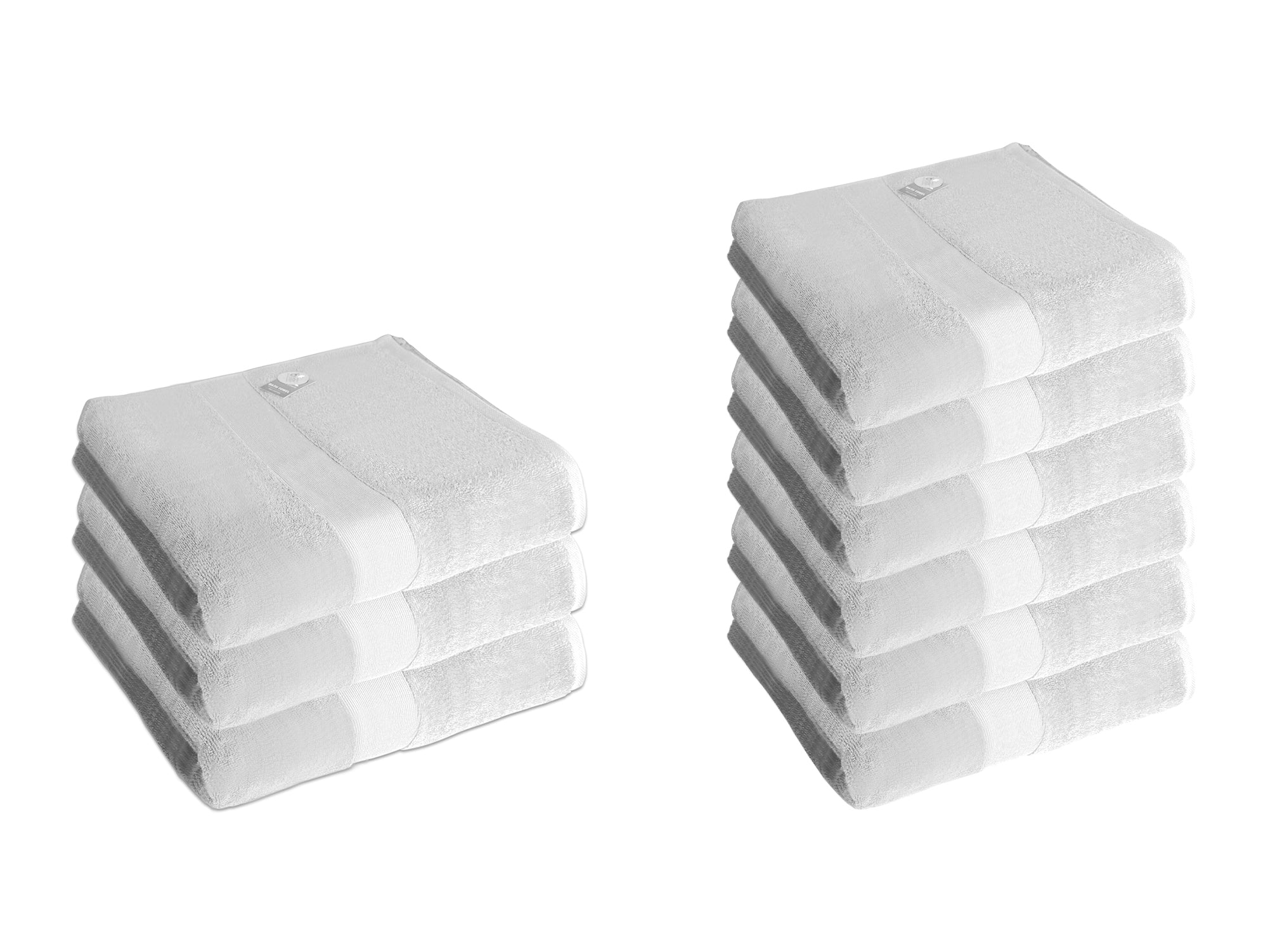 מארז מגבות גוף + מגבות פנים לבן כותנה מצרית