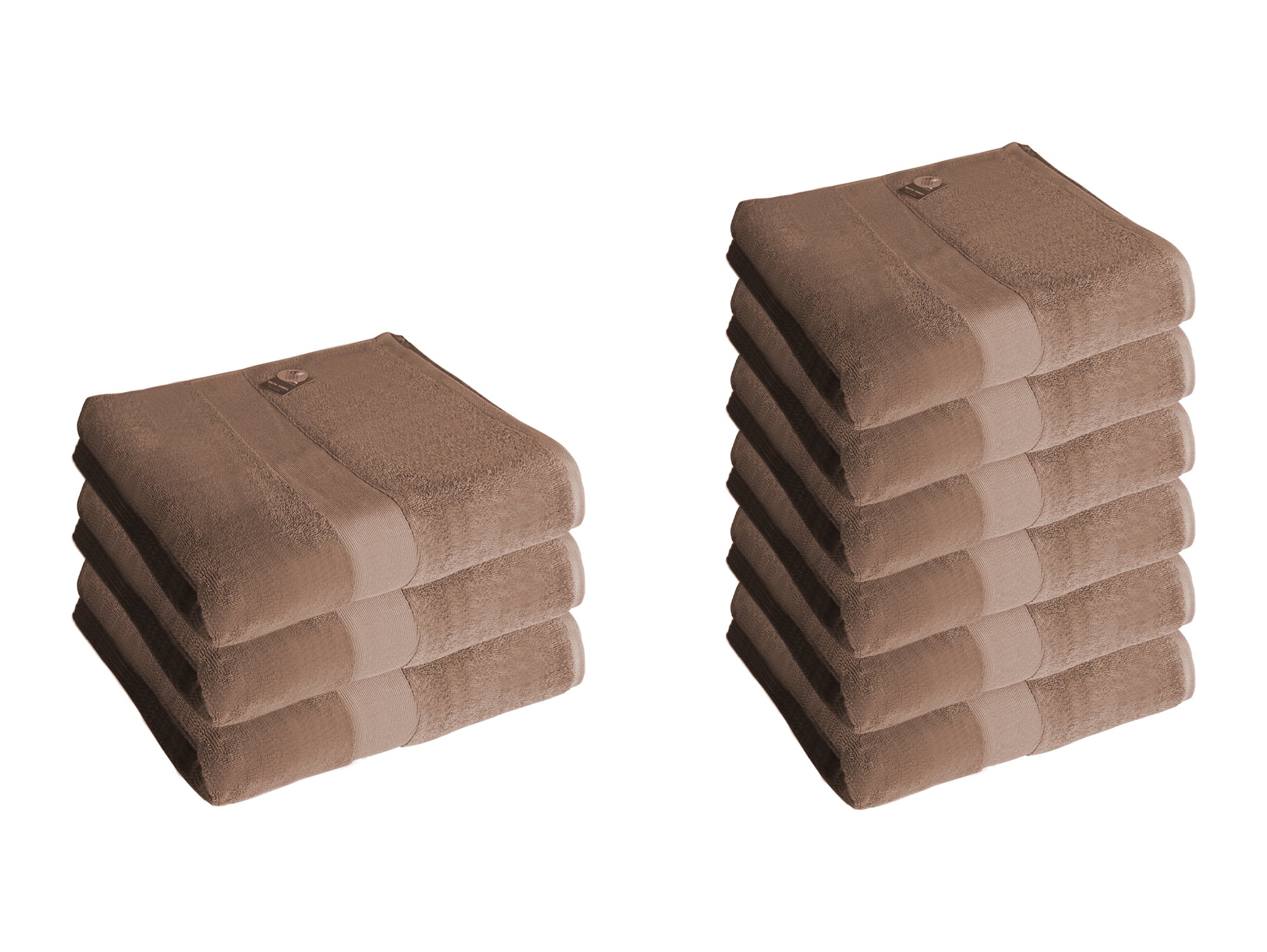 מארז מגבות גוף + פנים חום פסטל כותנה מצרית