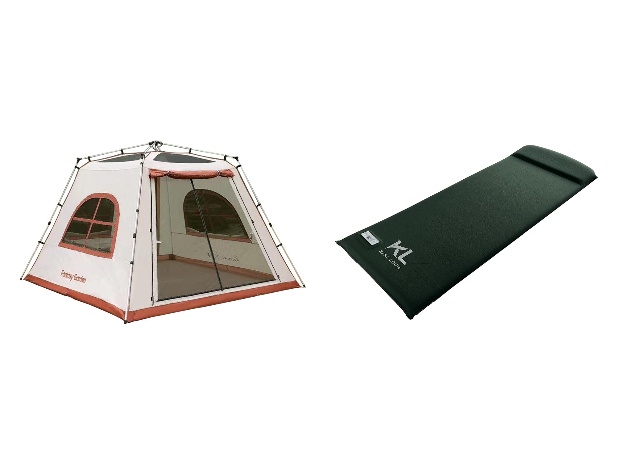 אוהל בן רגע 4 אנשים + מזרן חשמלי