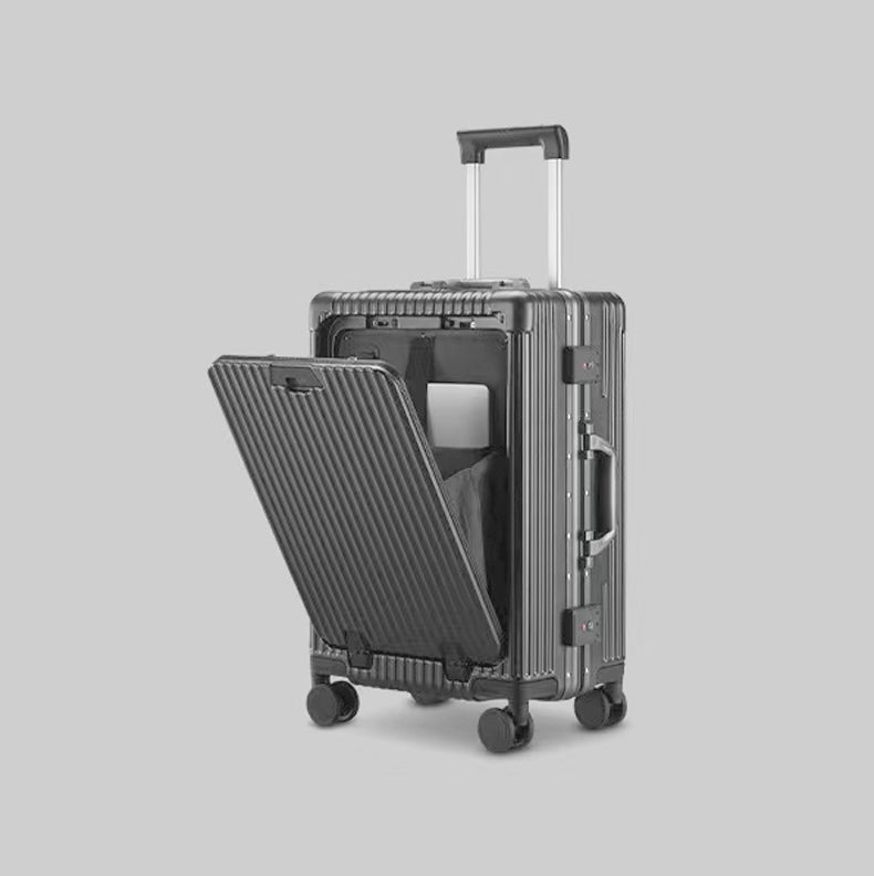 מזוודת טרולי חכמה אפור