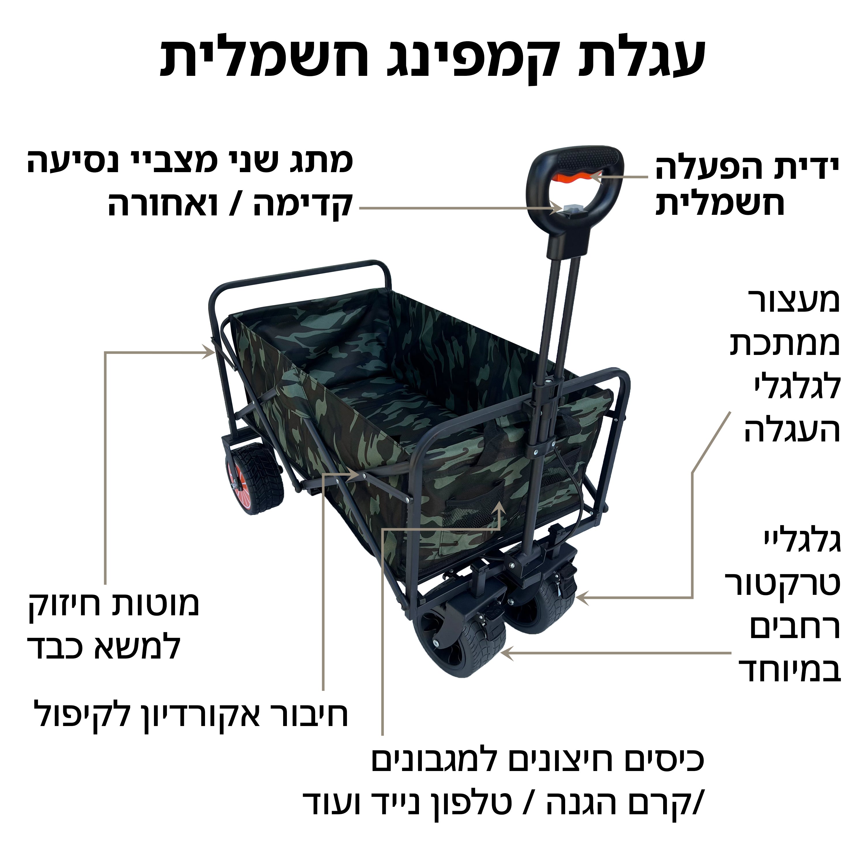 עגלת קמפינג חשמלית  נטענת