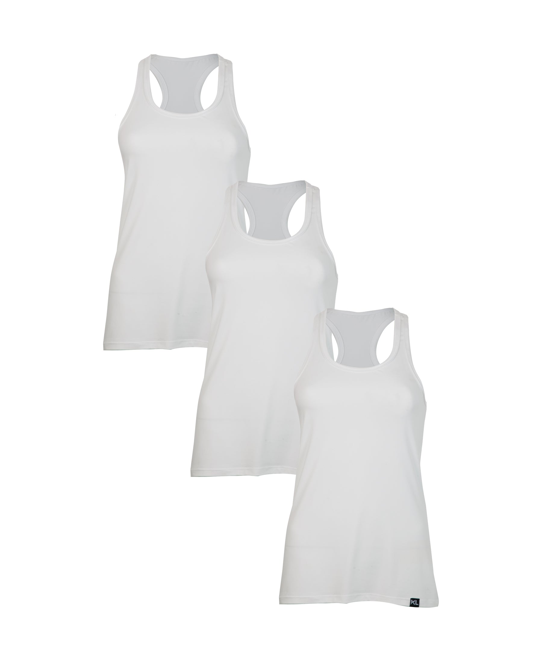 מארז 3 גופיות ספורט איכותיות לאישה - צבע לבן