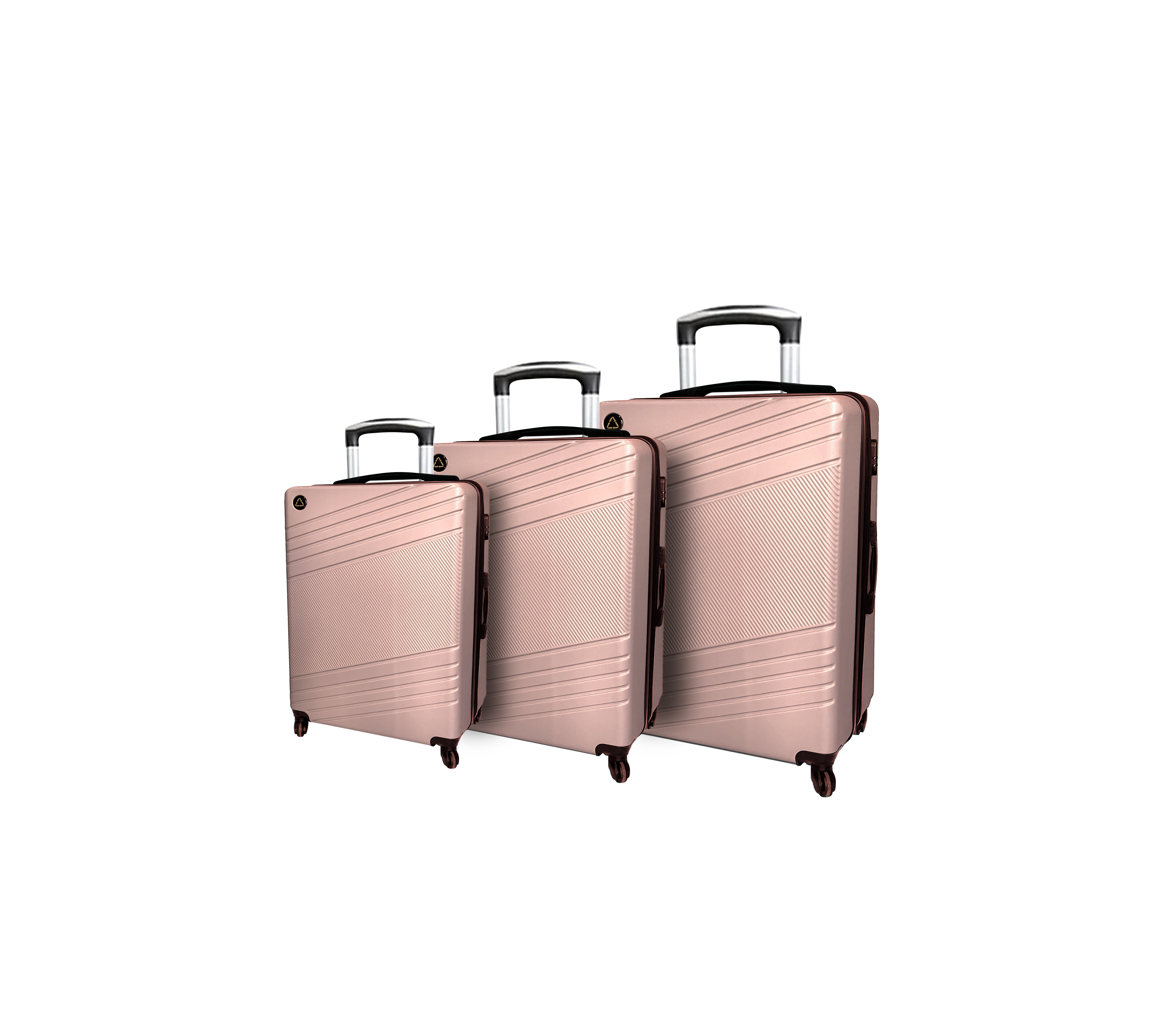 סט 3 מזוודות KARL LOUIS רוז גולד