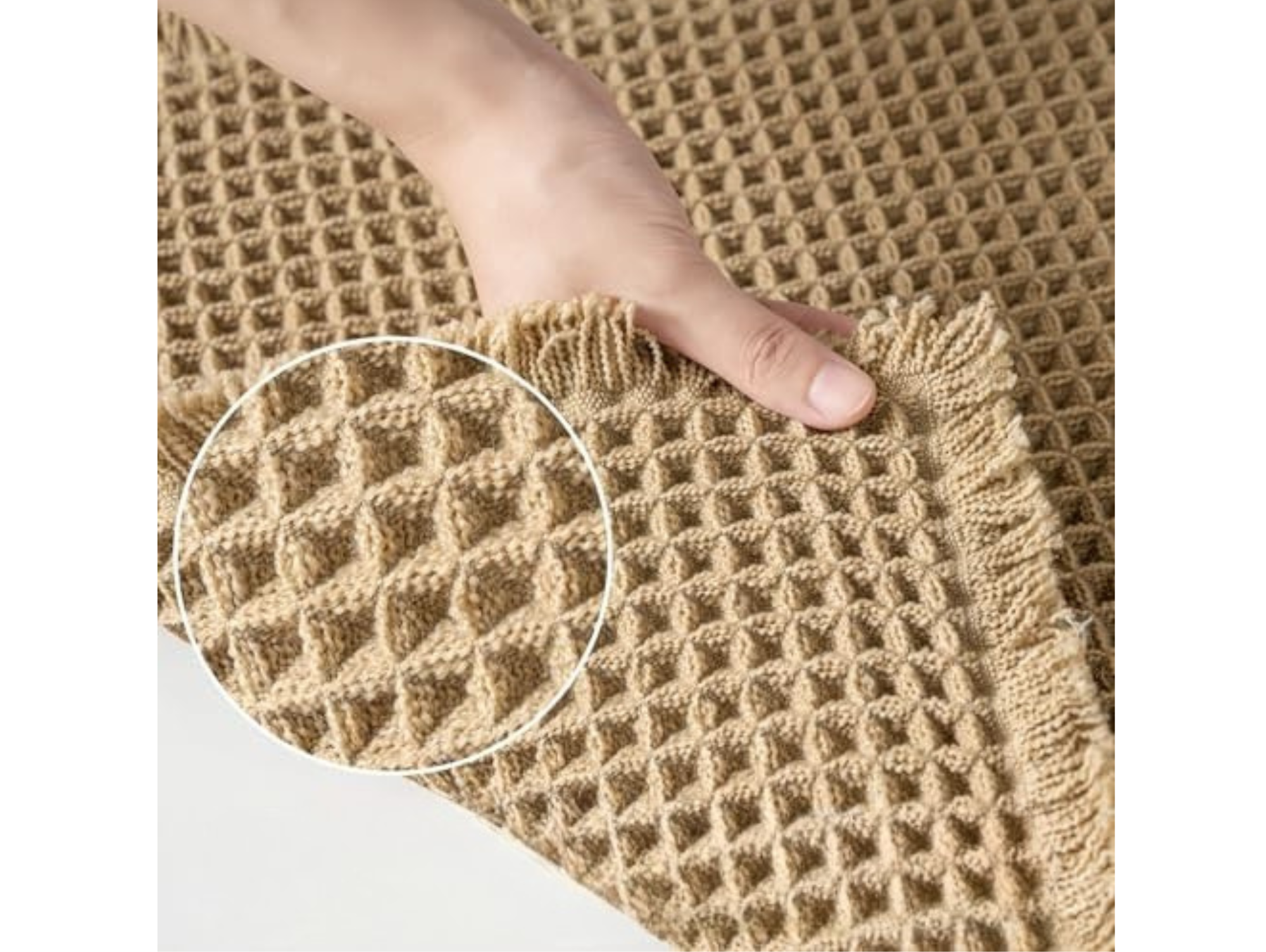 דגם וופל חום בהיר