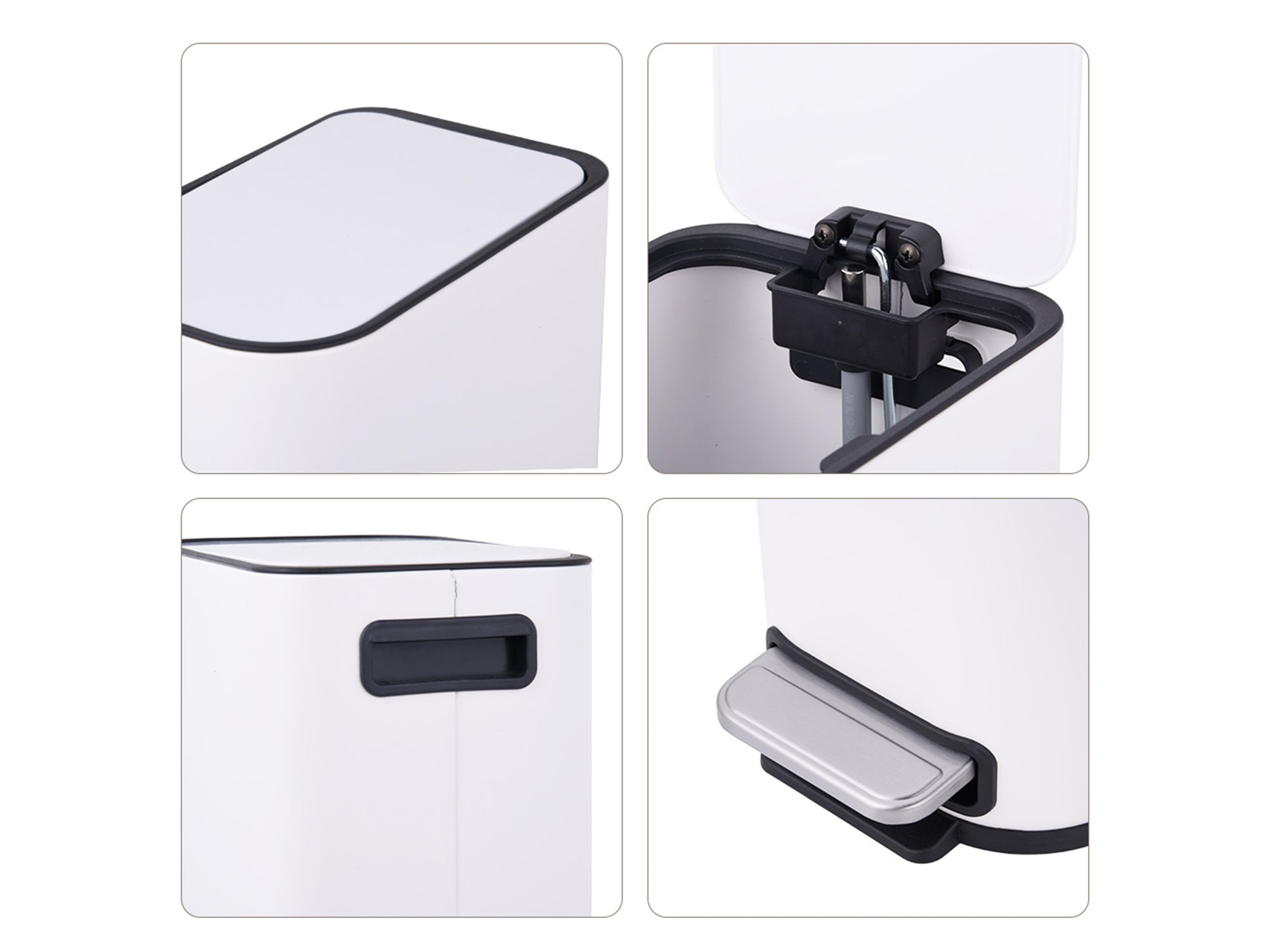 פח אשפה לשירותים 5 ליטר לבן