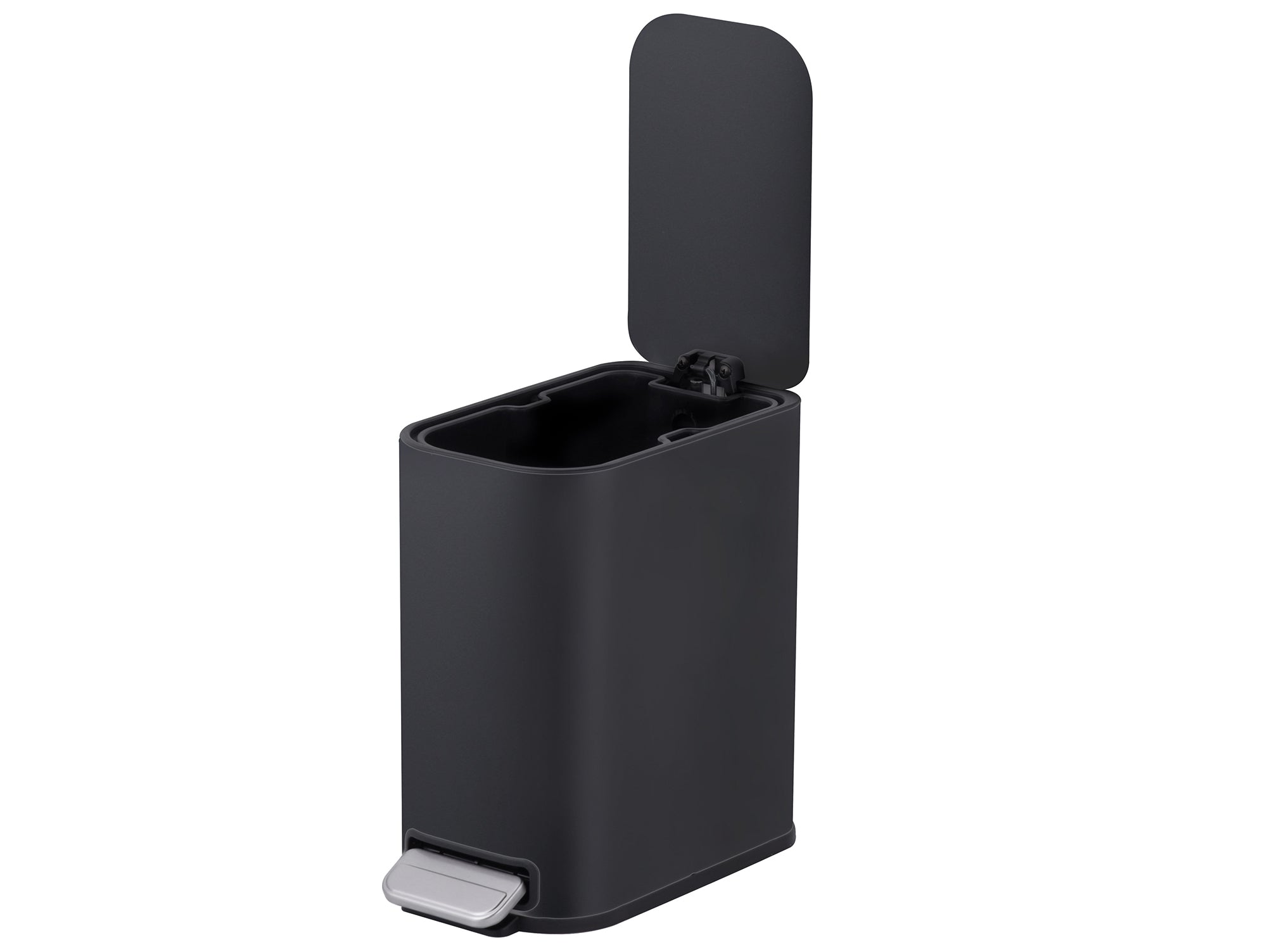 סט פח 5  ליטר + מברשת לאסלה בצבע שחור