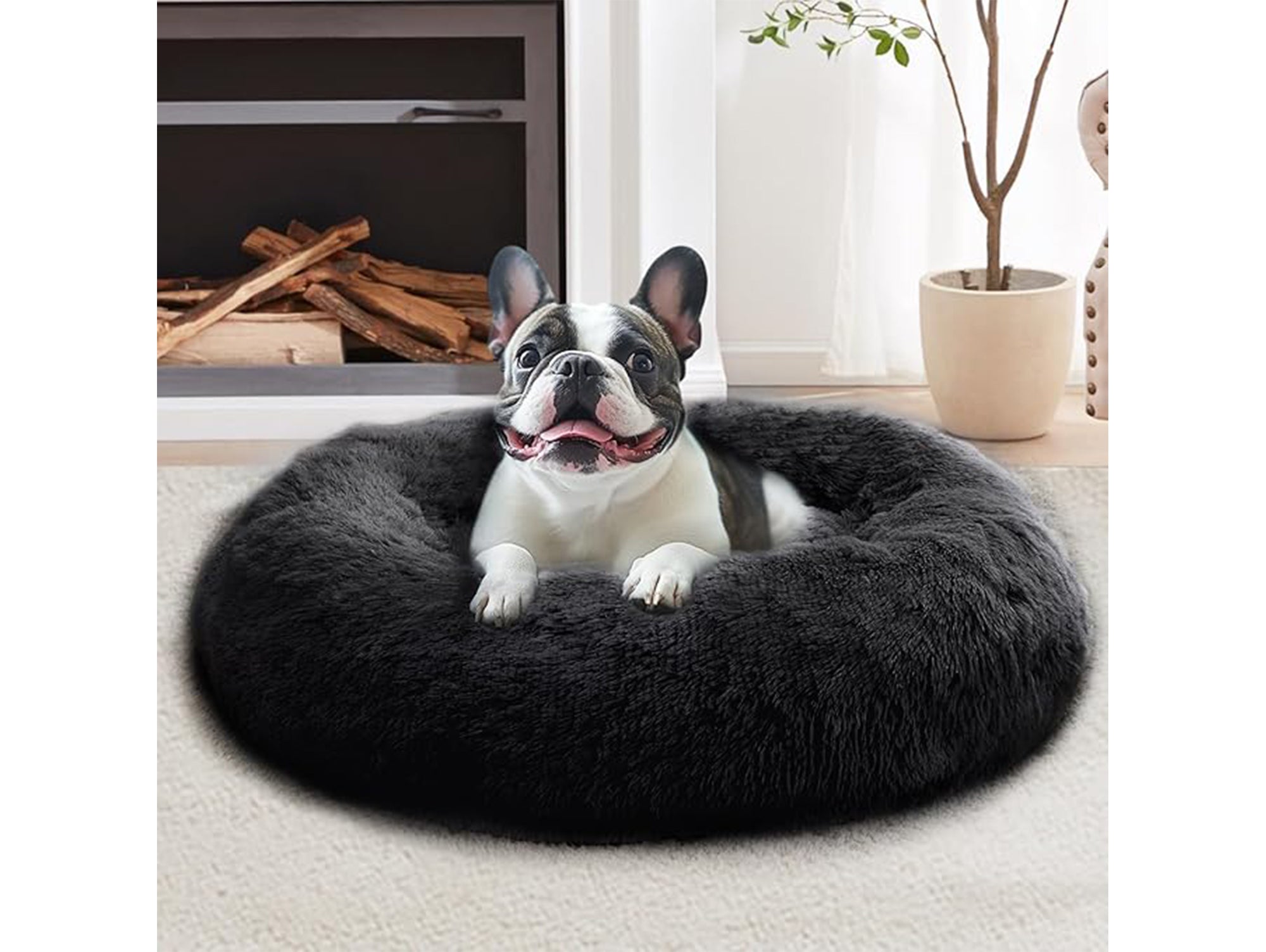 מיטה לכלבים עגולה דגם Fluffy