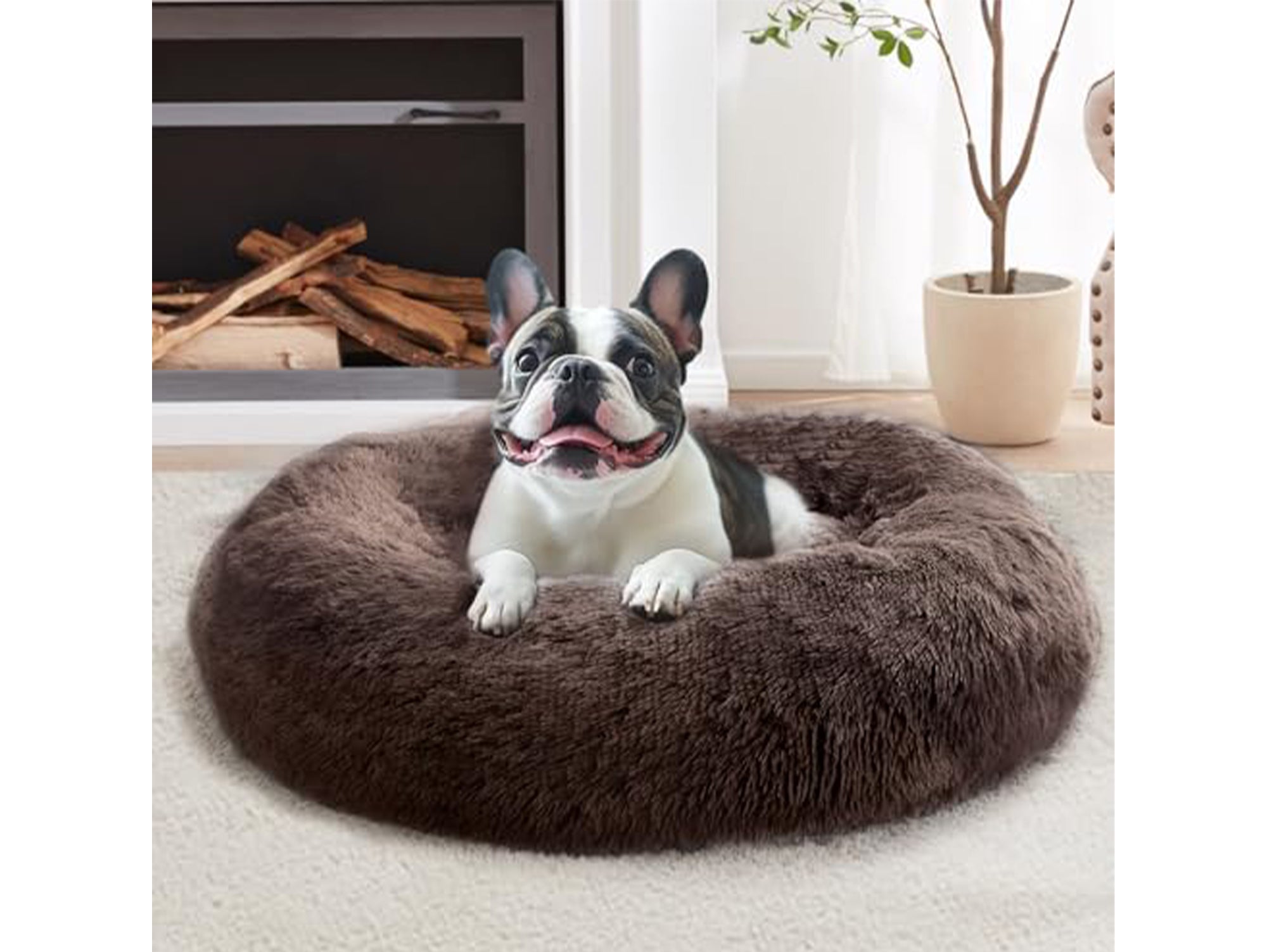 מיטה לכלבים עגולה דגם Fluffy