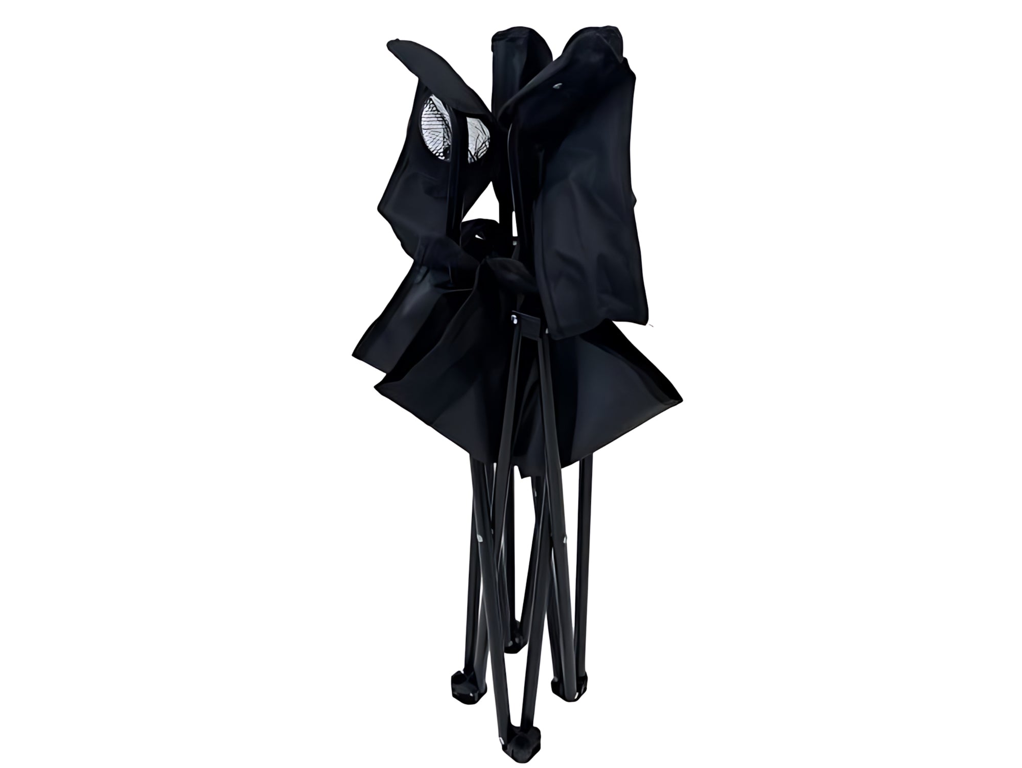 כסא מתקפל עם מעמד לכוס שחור דגם במאי 