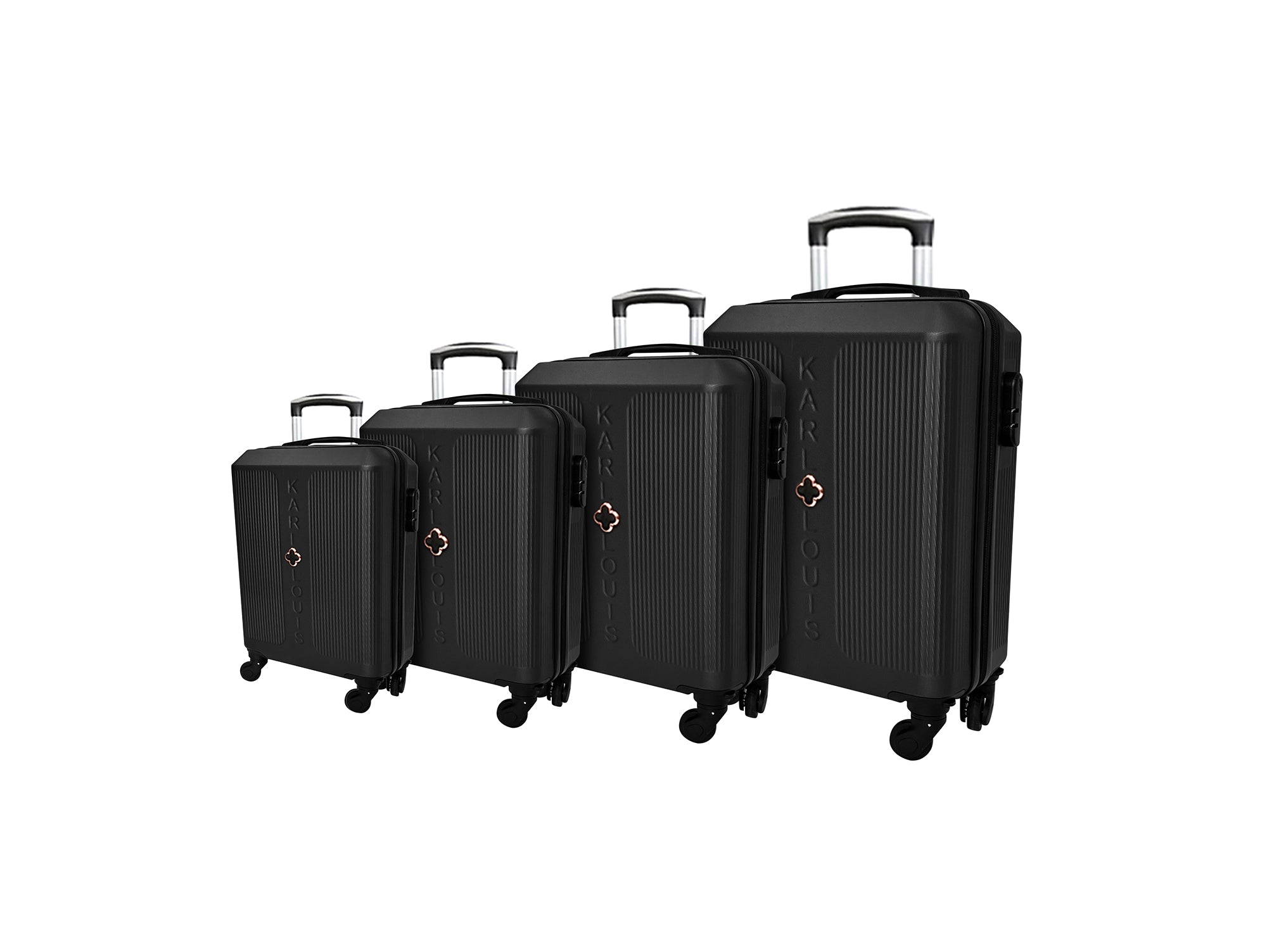 סט 4 מזוודות - שחור