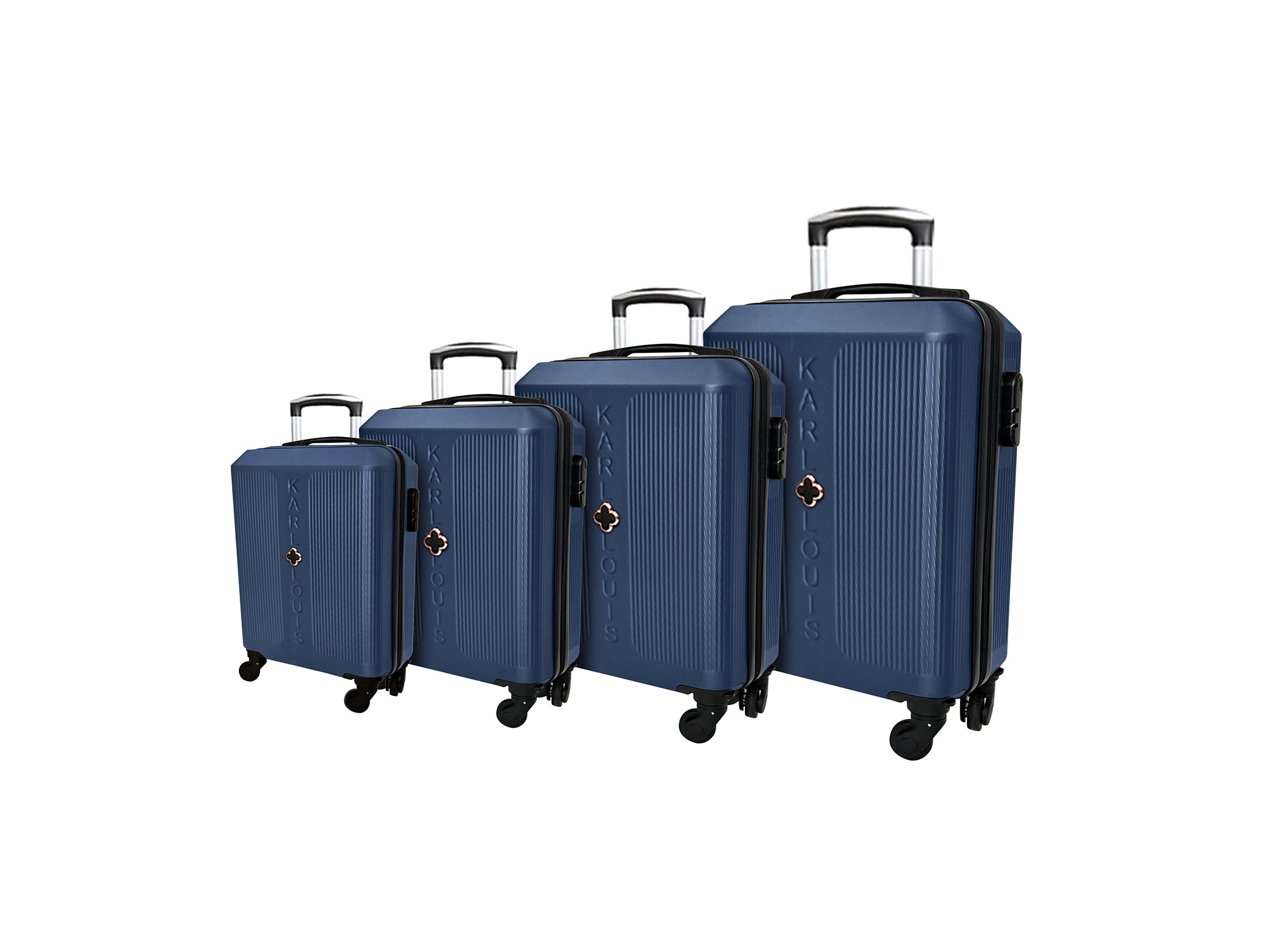 סט 4 מזוודות- כחול