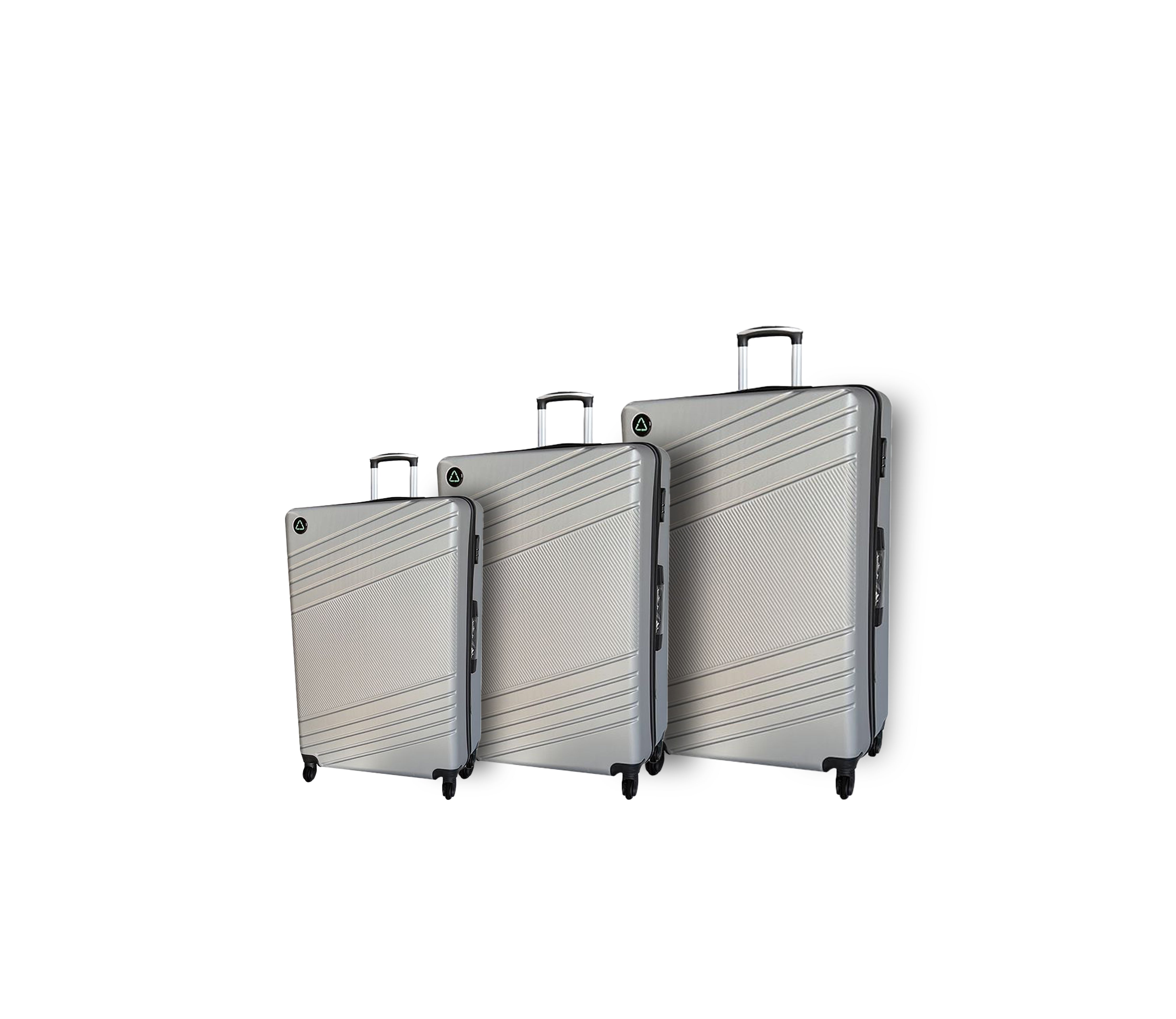 סט 3 מזוודות KARL LOUIS כסף