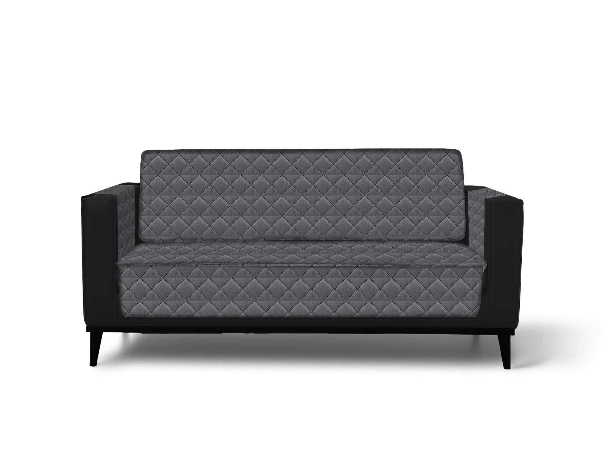 כיסוי אוניברסלי לספה דו מושבית-אפור כהה