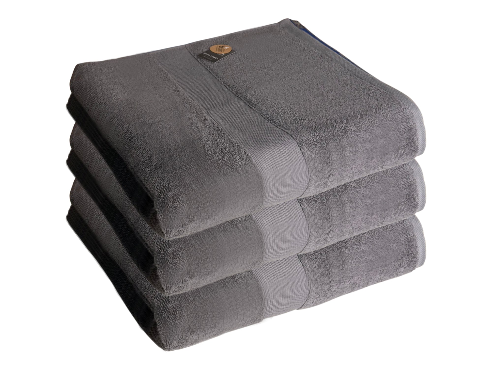 מארז מגבות גוף + מגבות פנים אפור כותנה מצרית