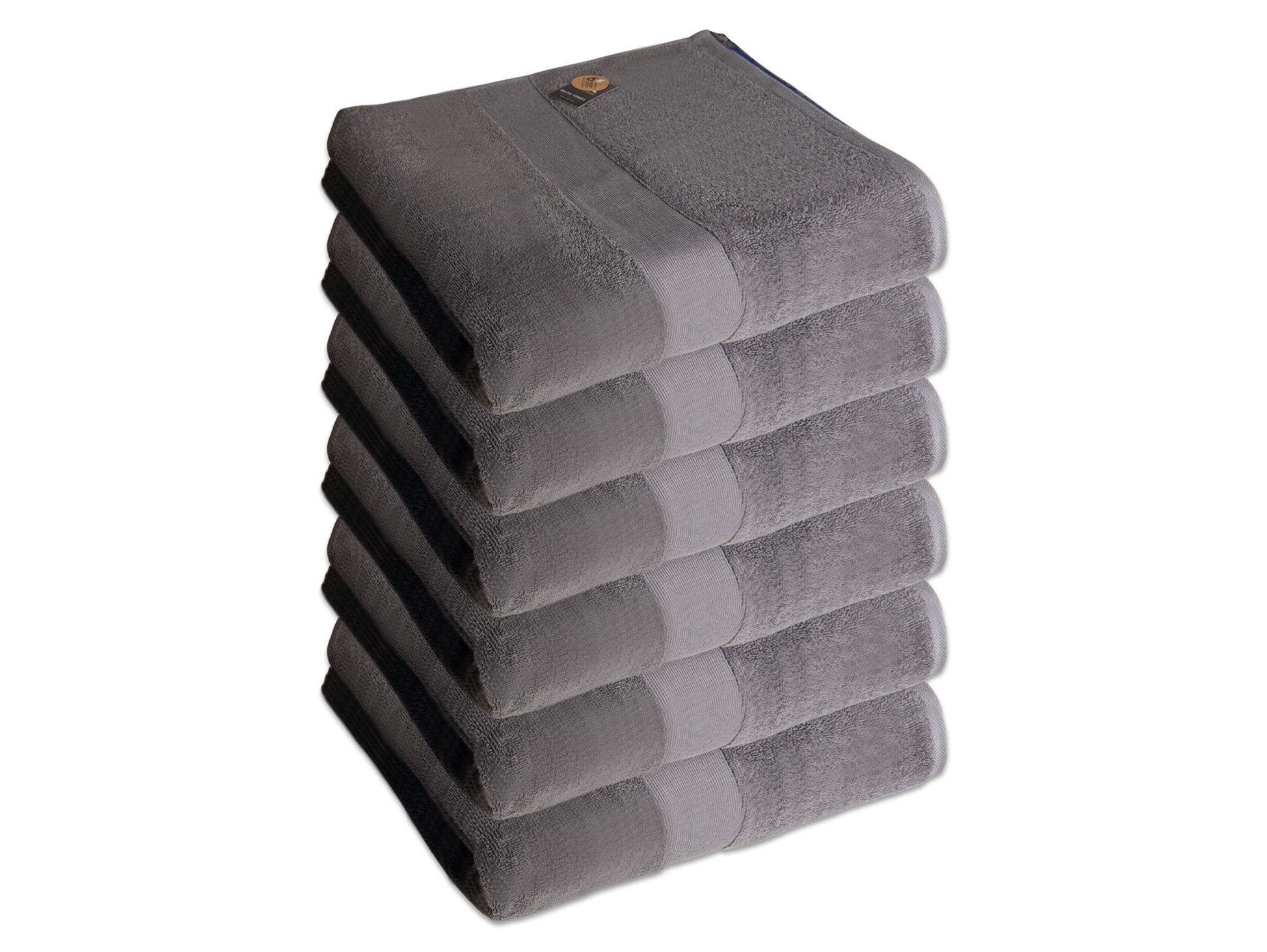 מארז מגבות גוף + מגבות פנים אפור כותנה מצרית