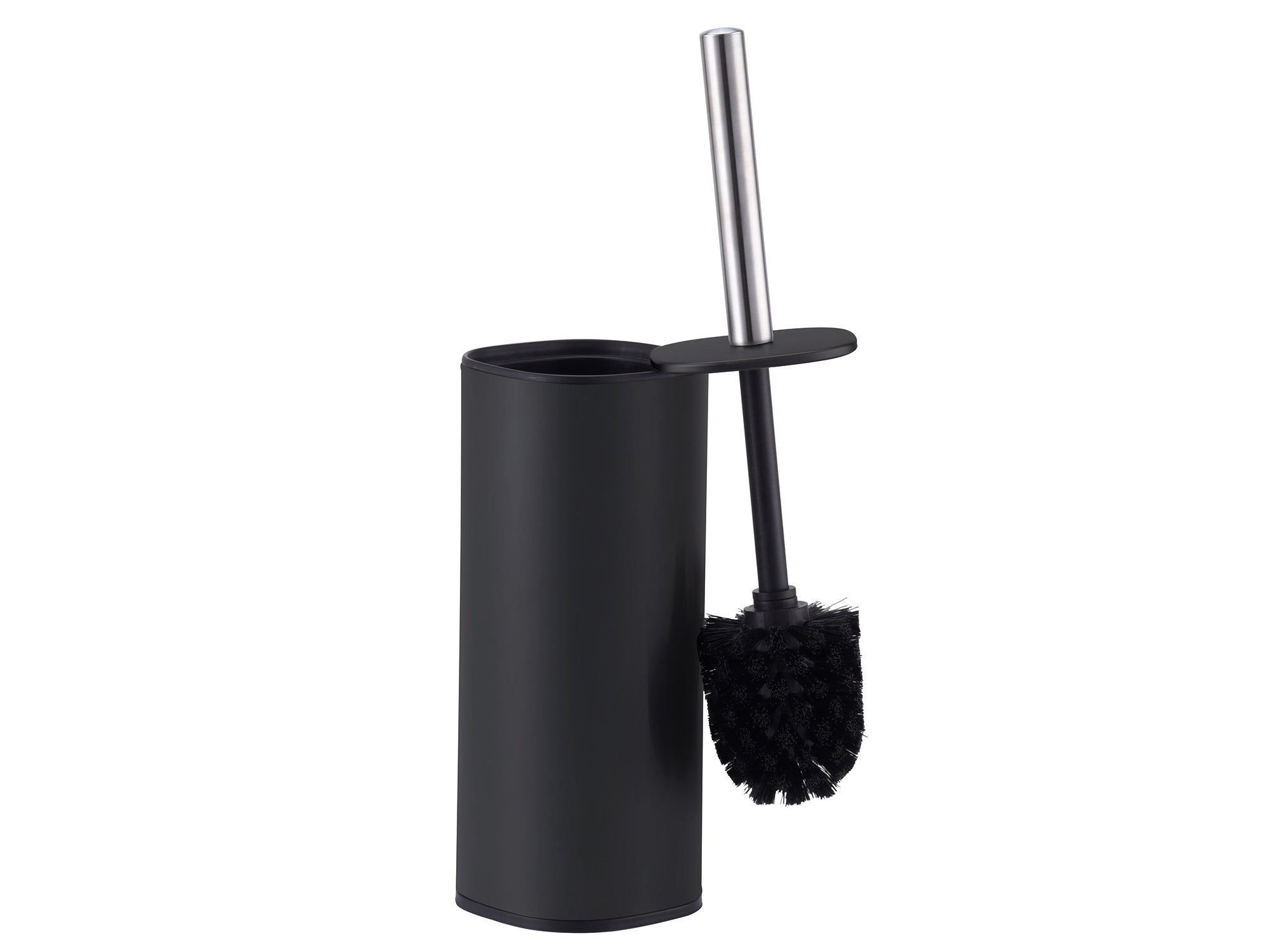 סט פח 5  ליטר + מברשת לאסלה בצבע שחור