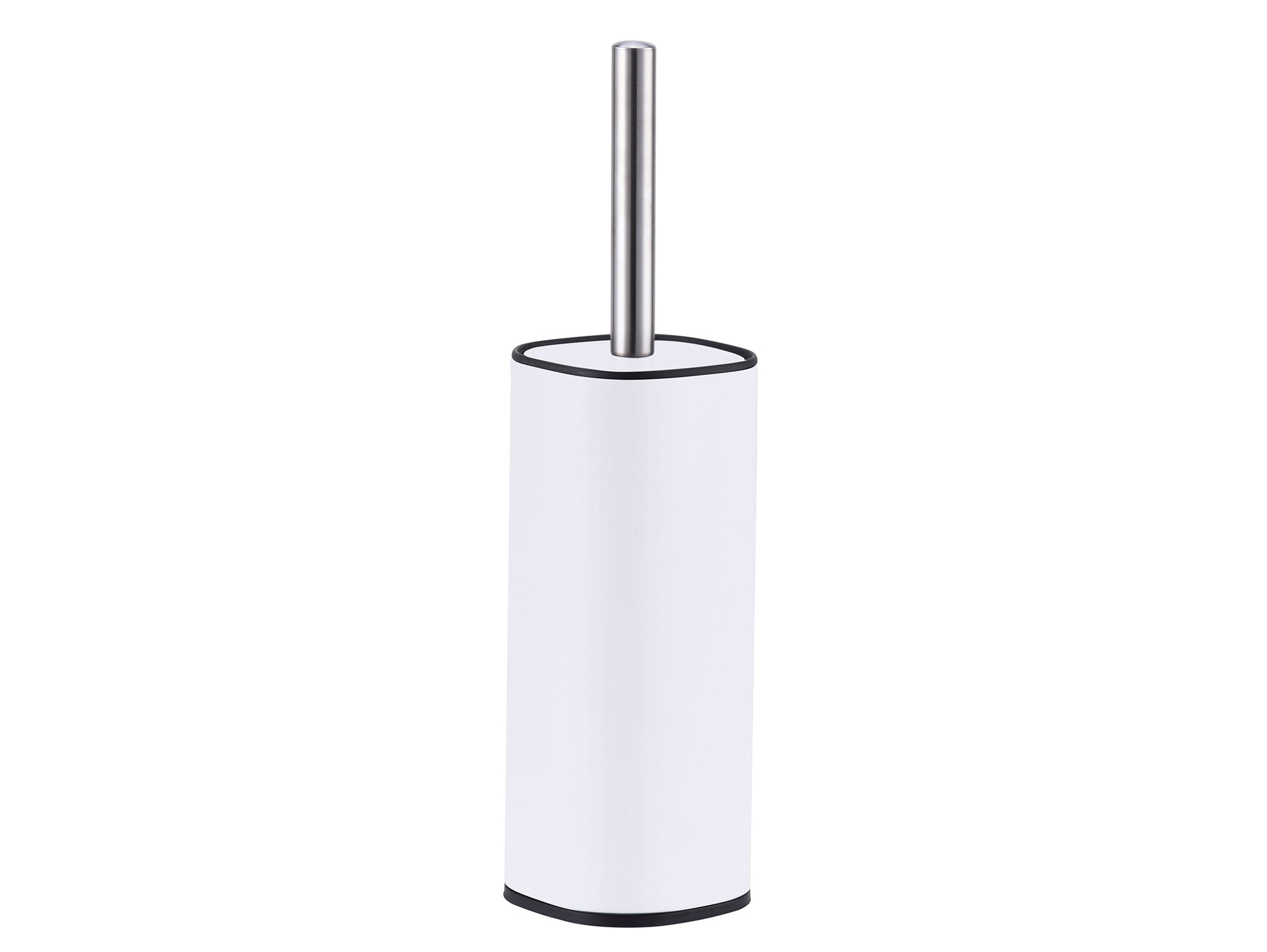 סט פח 5  ליטר + מברשת לאסלה בצבע לבן