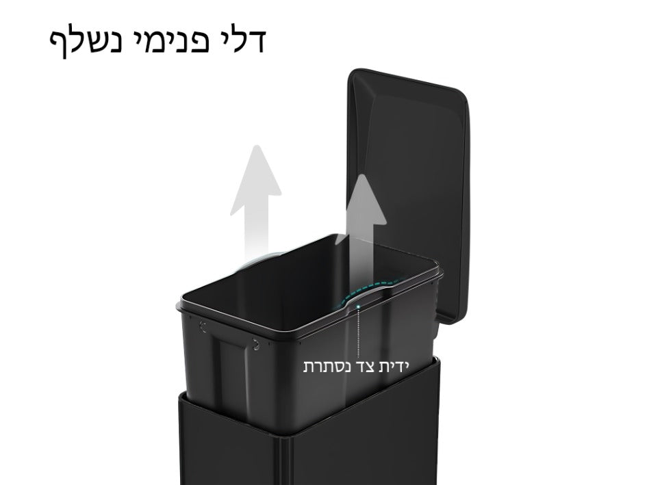 פח אשפה דוושת לחיצה עם אינר