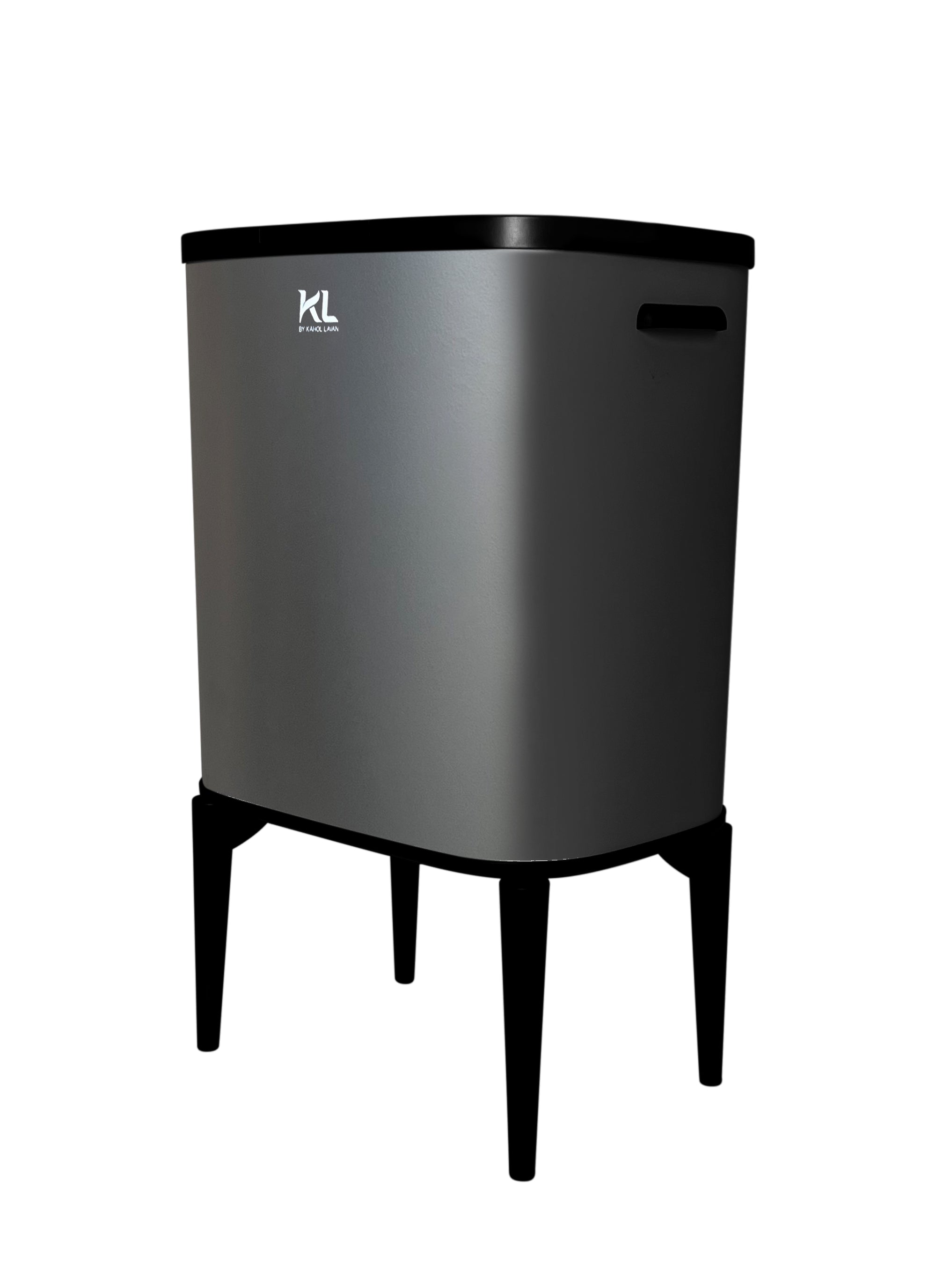 זוג פחים 33 ליטר + 5 ליטר + מברשת לאסלה שחור