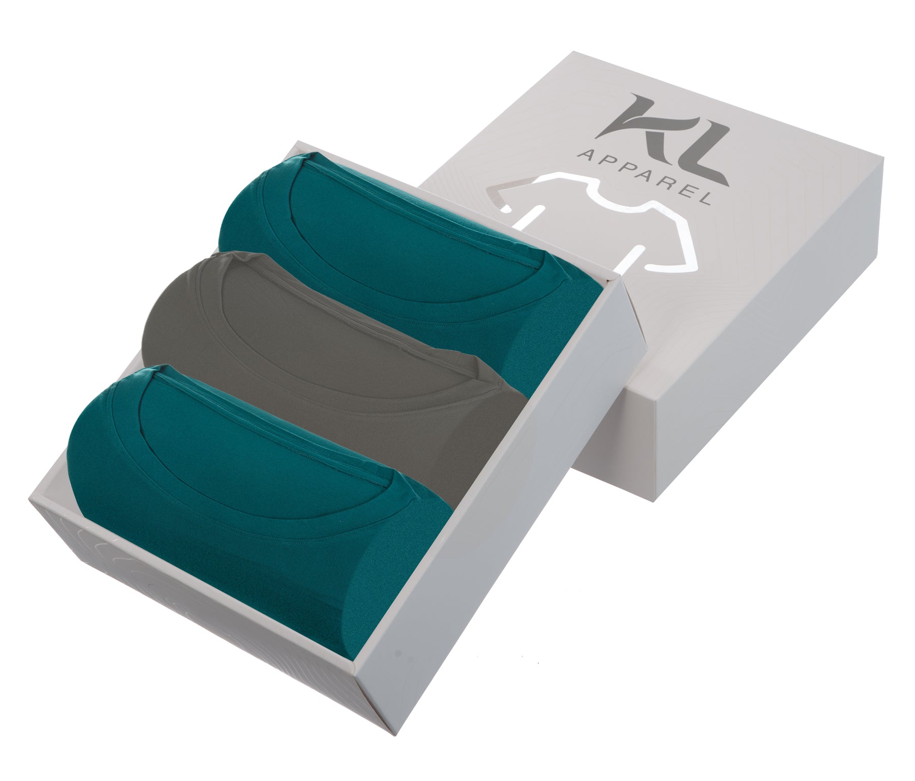 מארז 3 חולצות טריקו איכותיות לגבר ירוק רויאל אפור ירוק רויאל