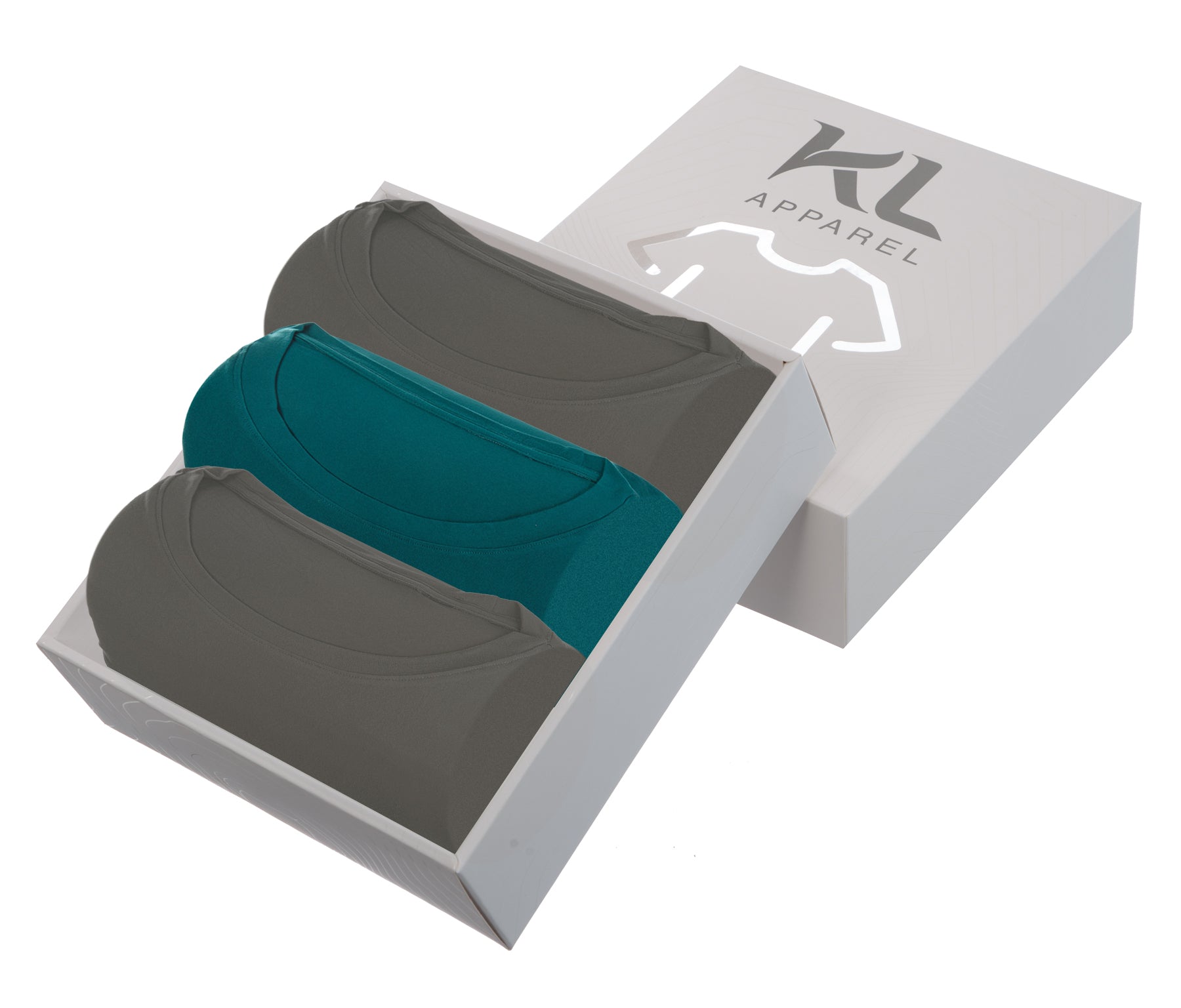 מארז 3 חולצות טריקו איכותיות לגבר  אפור ירוק רויאל אפור