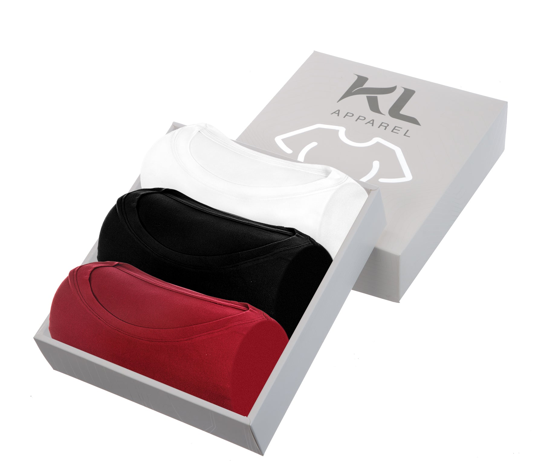 מארז 3 חולצות טריקו איכותיות לאישה צבע - לבן , שחור , בורדו