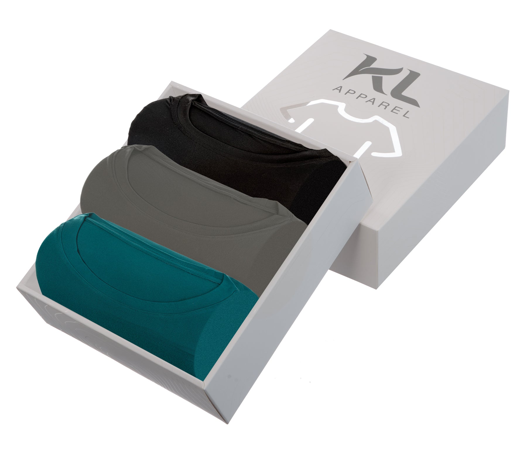 מארז 3 חולצות טריקו איכותיות לגבר שחור אפור ירוק רויאל