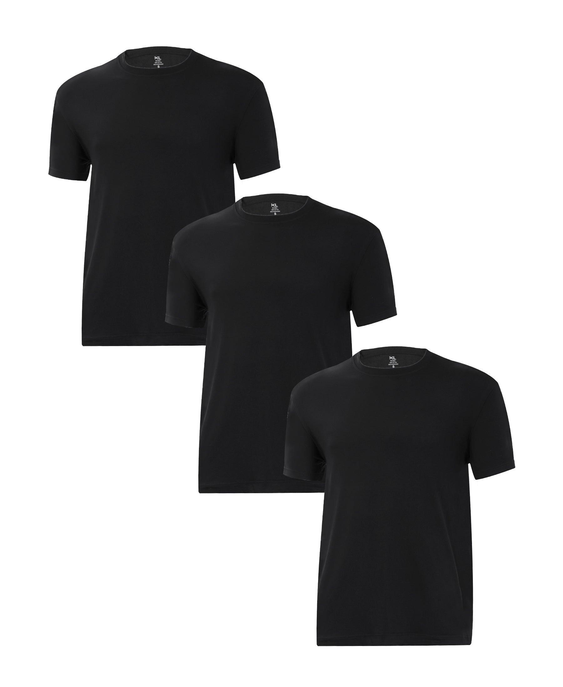 מארז 3 חולצות טריקו איכותיות לגבר - צבע שחור