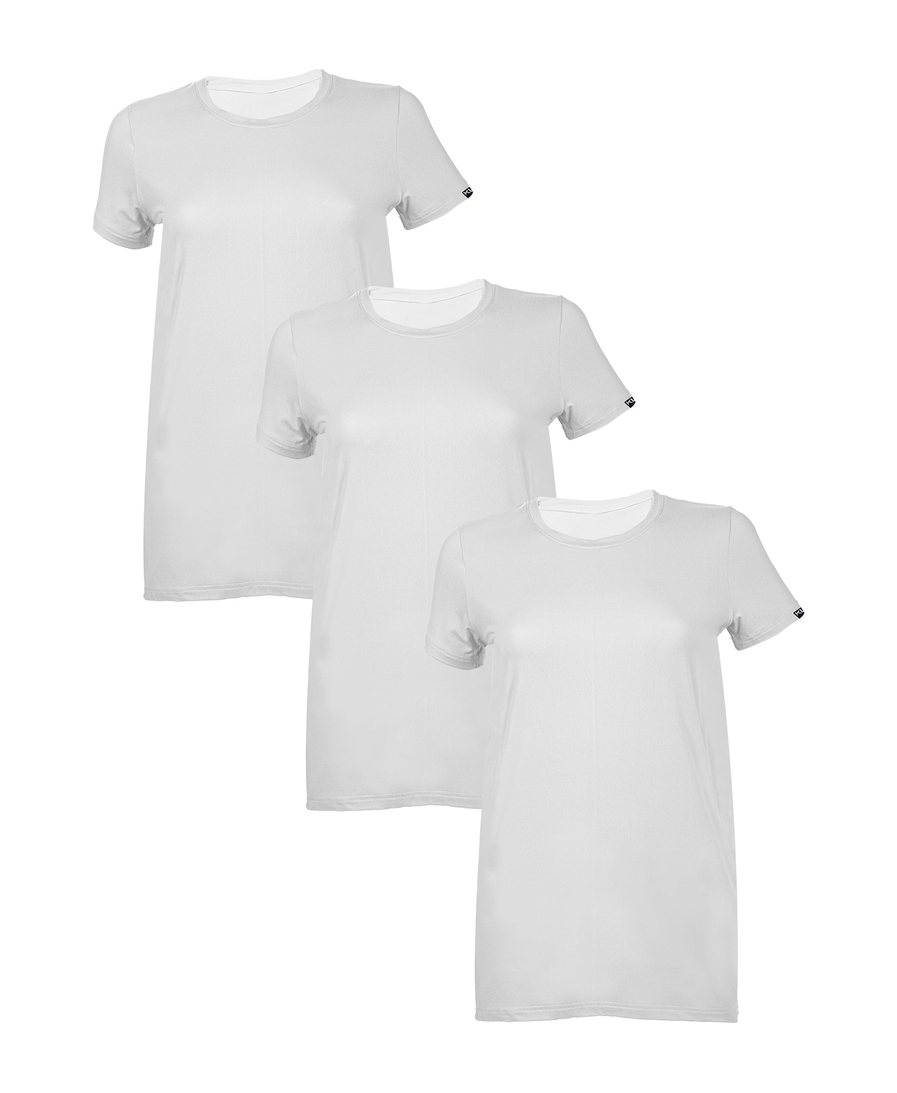 מארז 3 חולצות טריקו איכותיות לאישה צבע לבן