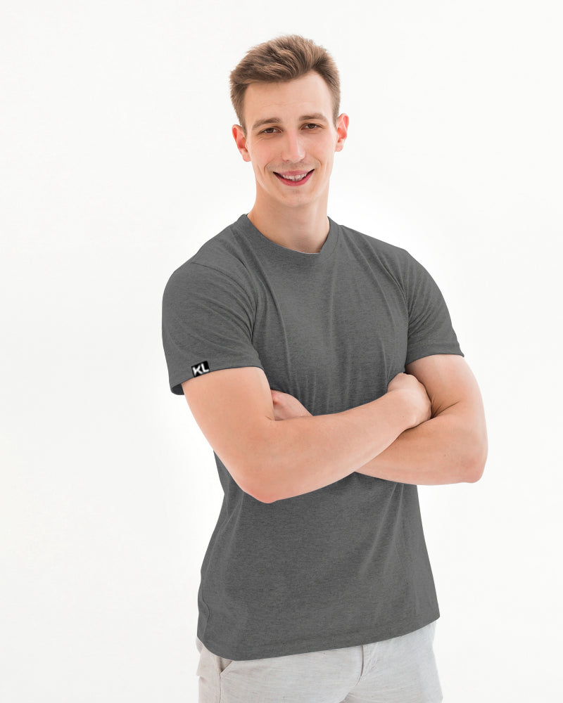 מארז 3 חולצות טריקו איכותיות לגבר ירוק רויאל אפור ירוק רויאל