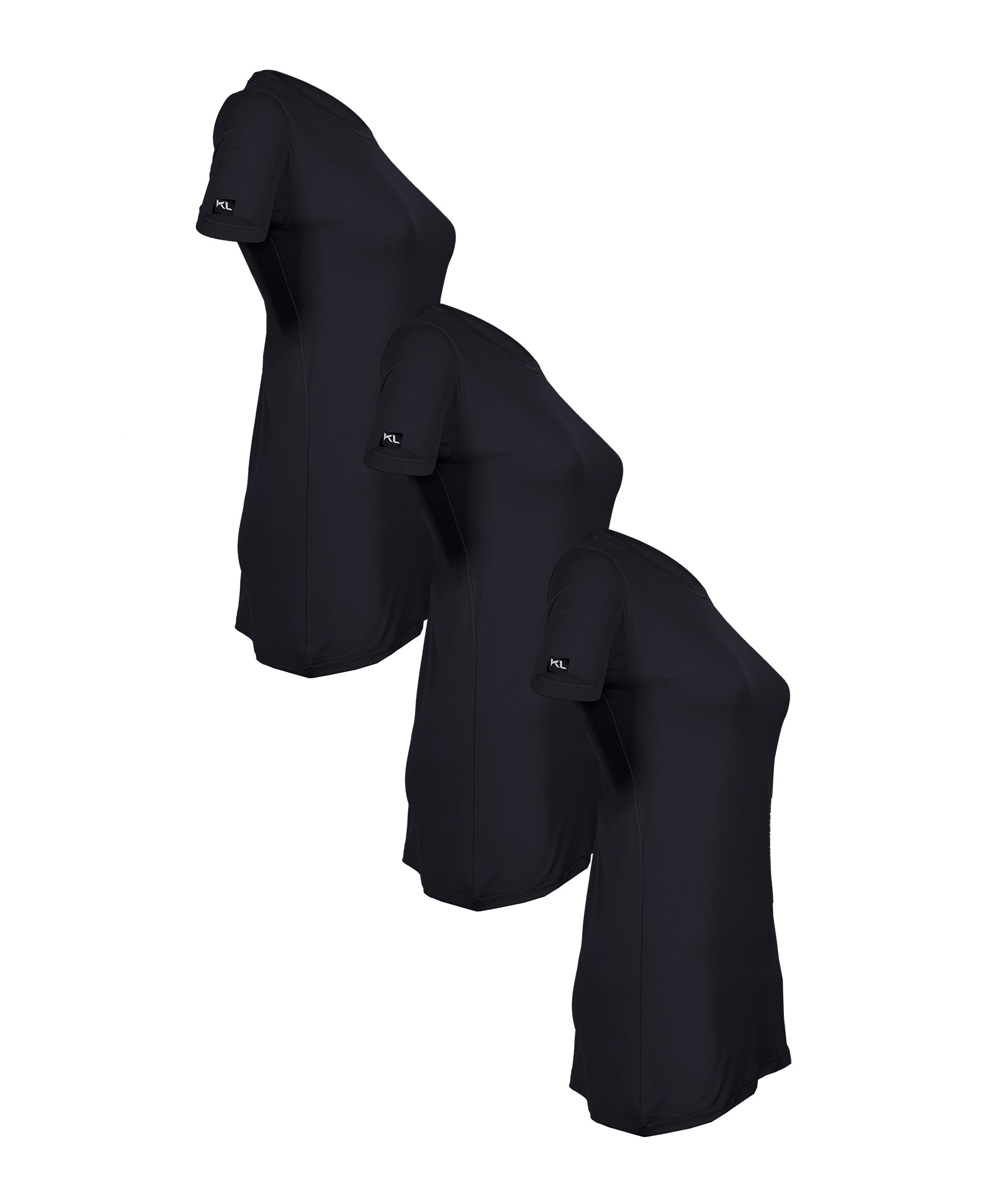 מארז 3 חולצות טריקו איכותיות לאישה - צבע שחור