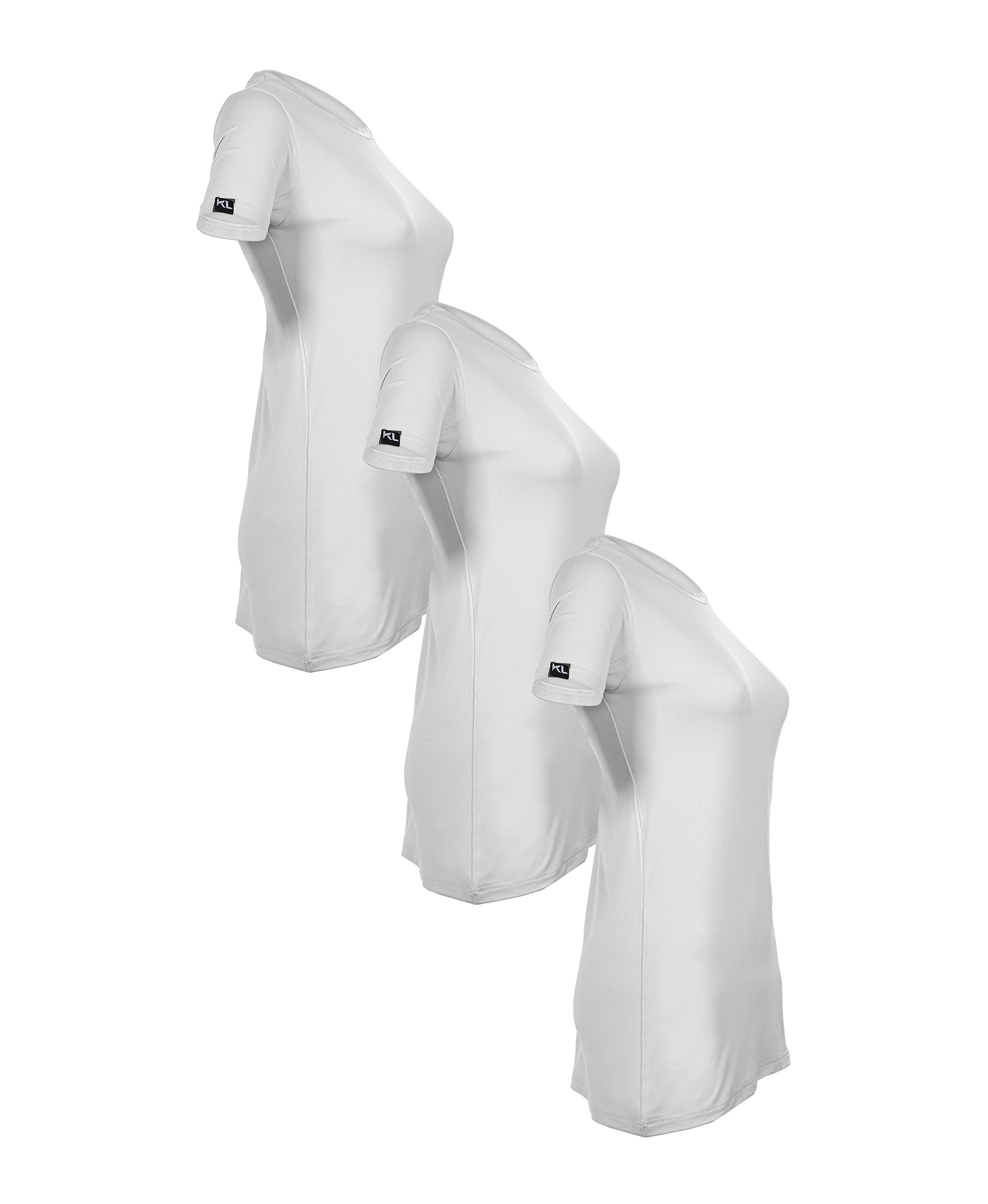 מארז 3 חולצות טריקו איכותיות לאישה צבע לבן