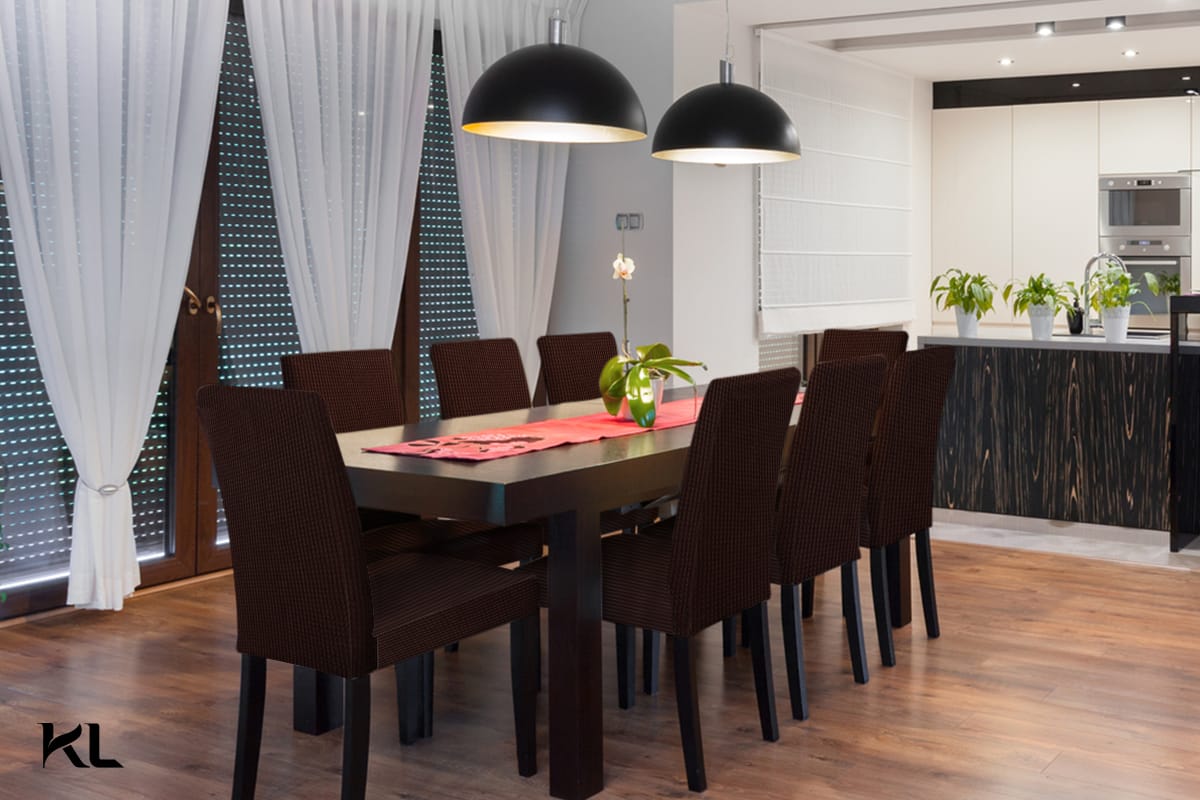 כיסויי כיסא גאקרד קוביות צבע - חום כהה