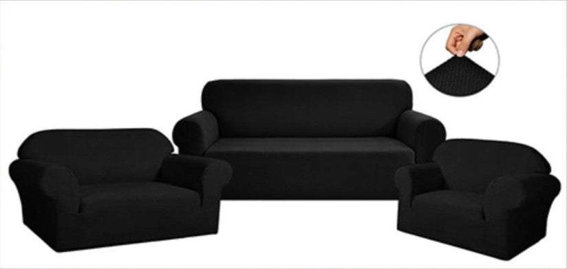 כיסויי סלון אלסטי 3+2+1 שחור