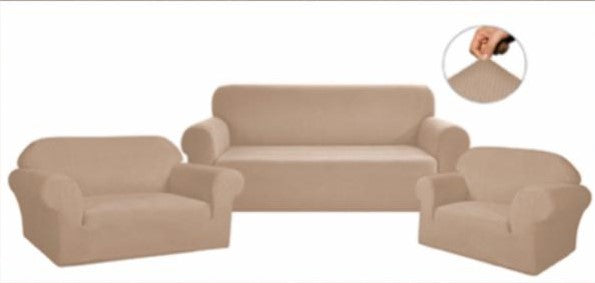 כיסויי סלון אלסטי 3+2+1 מוקה